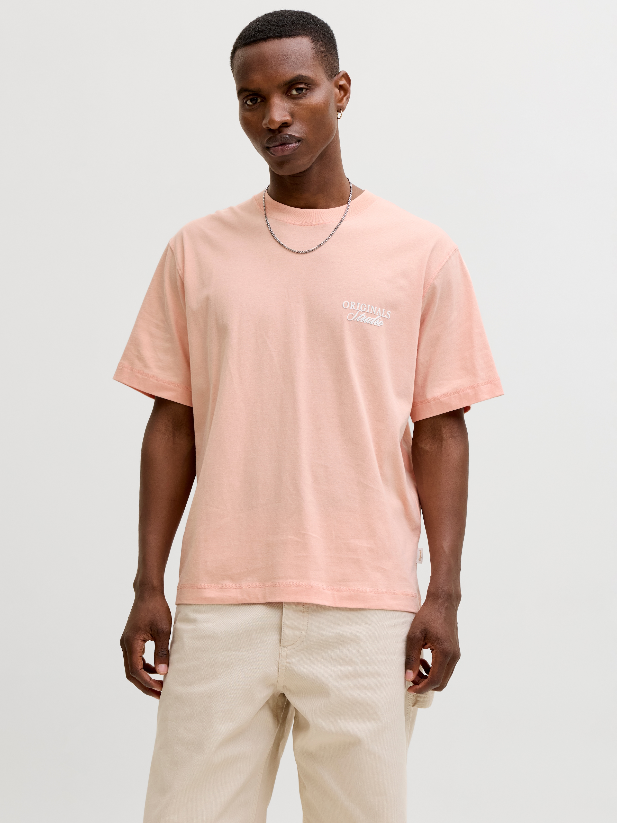 Jack & Jones Rundhalsshirt »JORNORREBRO TYPO TEE SS CREW NECK NOOS« Baumwolle, relaxed fit