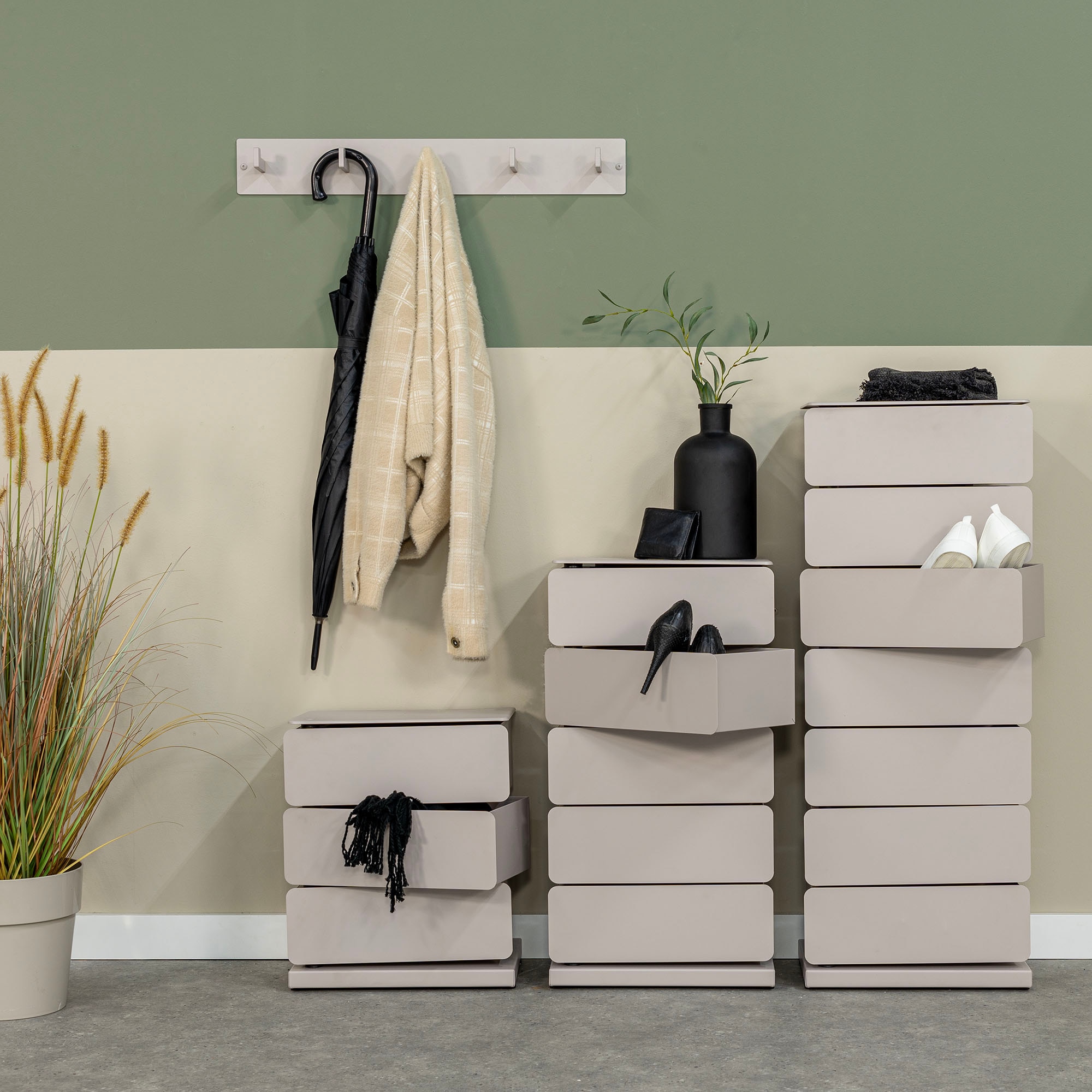 Spinder Design Kommode »JOEY 7« Stahlschuhschrank und Aufbewahrungsschrank in 1