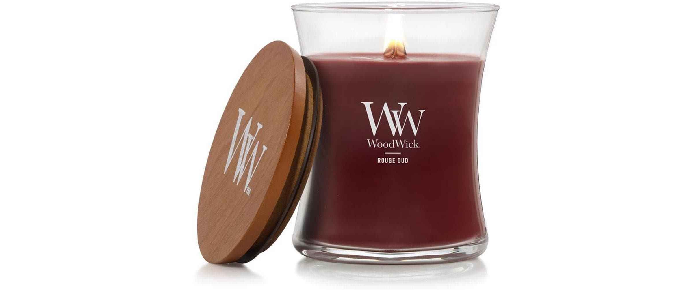 Woodwick Duftkerze »Rouge Oud Medium Jar«