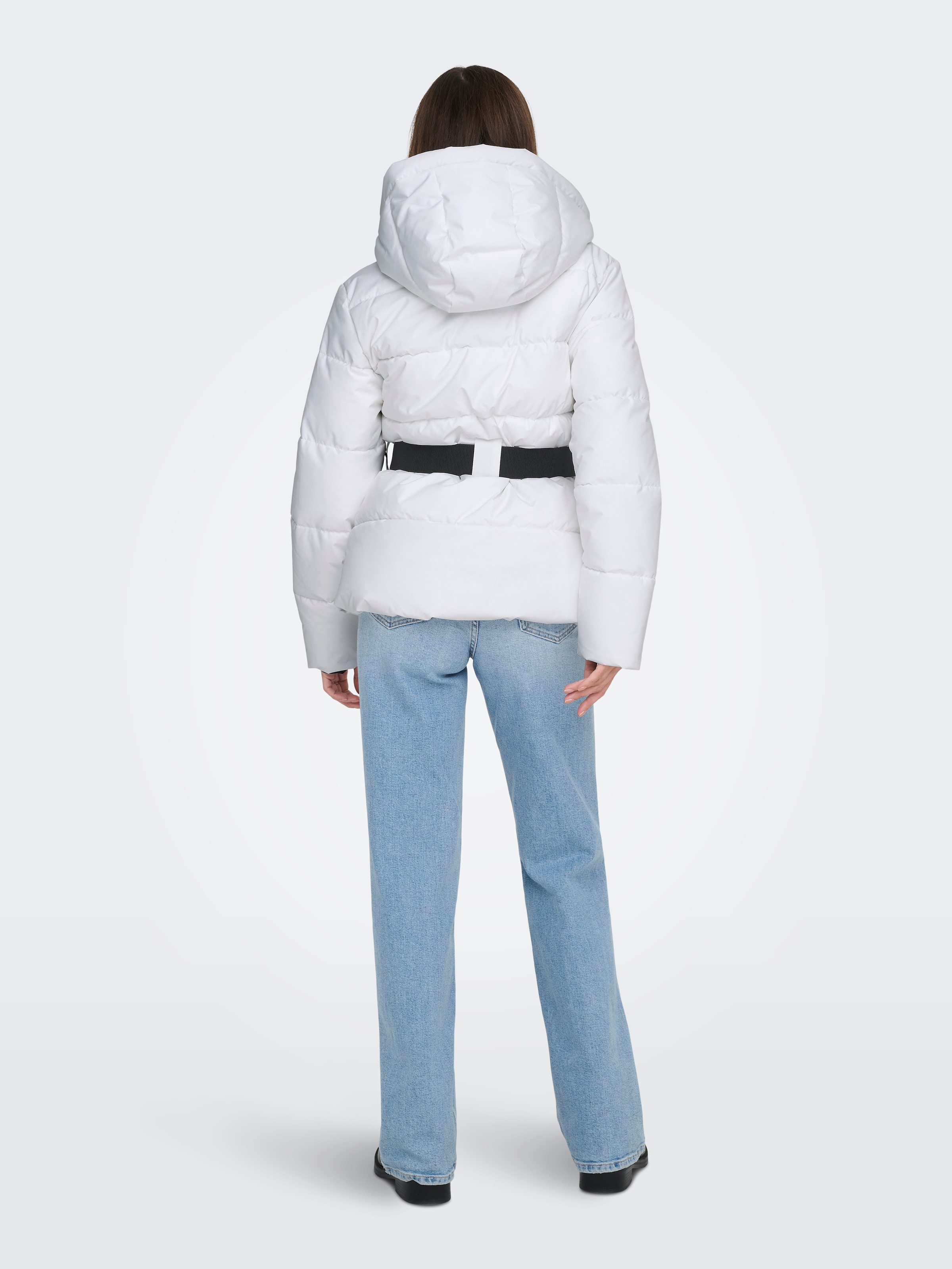 ONLY Steppjacke »ONLHARPER LIFE BELTED PREMIUM JACKET OTW« mit Kapuze