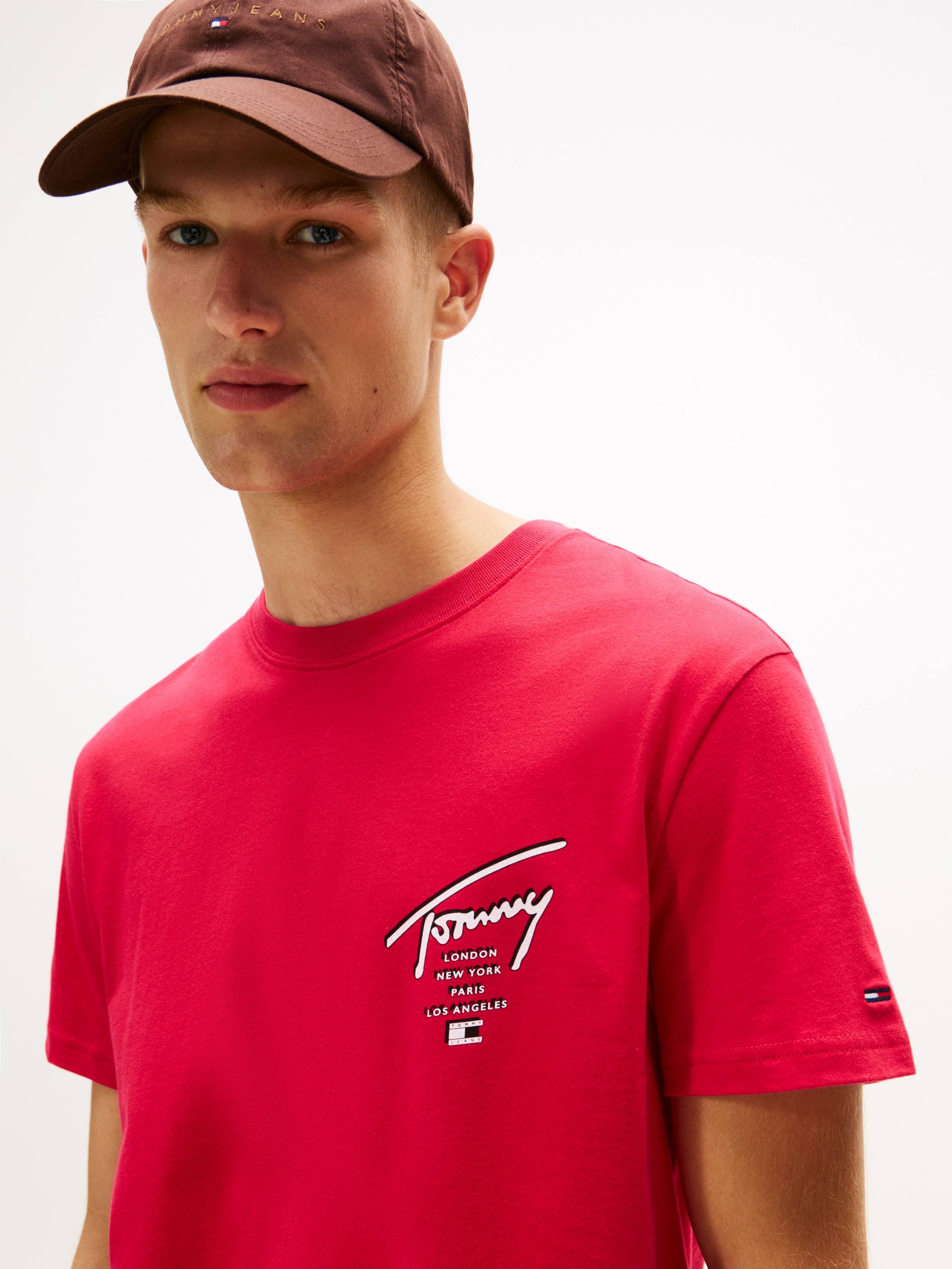 Tommy Jeans T-Shirt »TJM SIGN CITY TEE EXT« Rundhals, regular fit, grosser Rückenprint