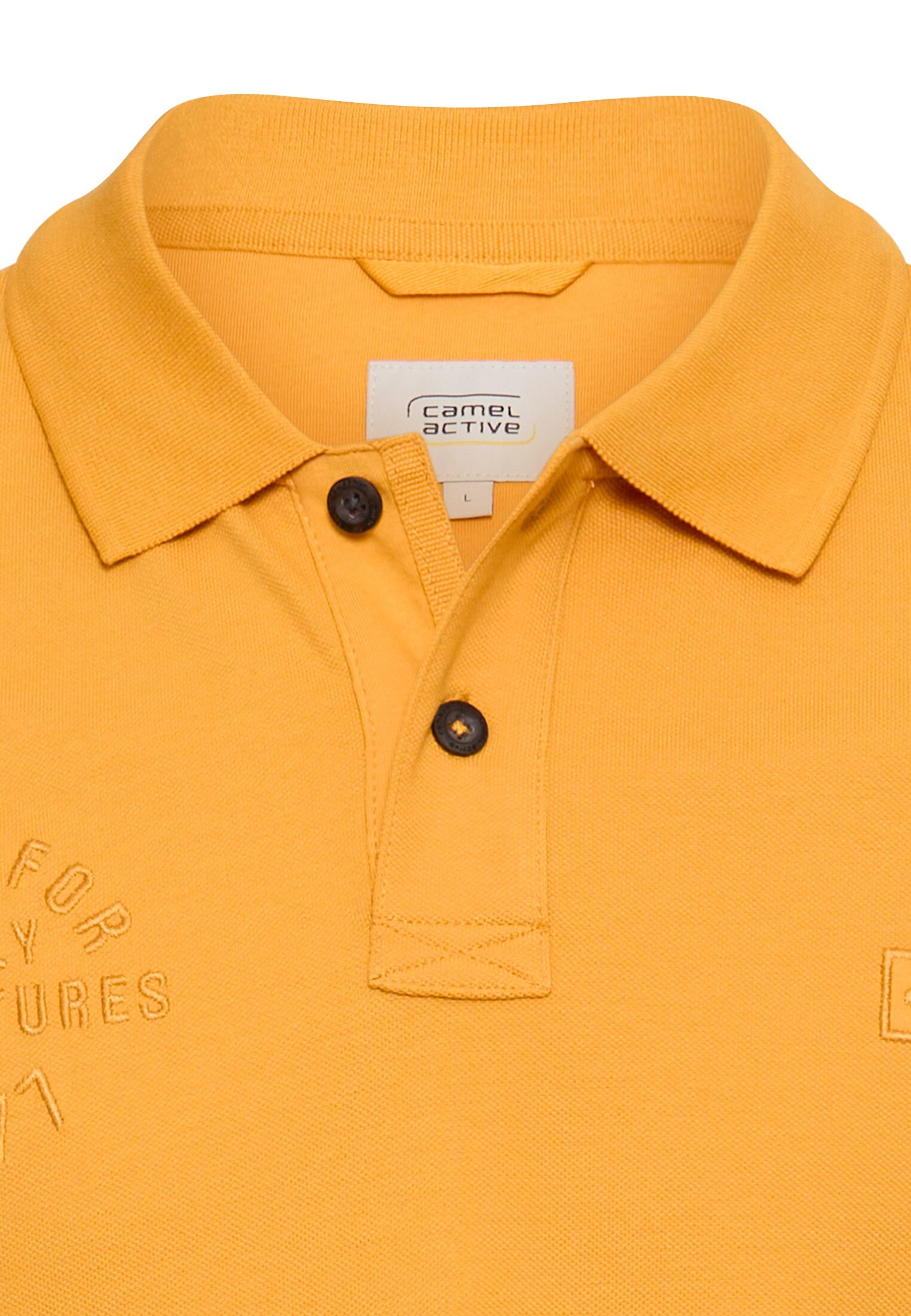 camel active Polo coupe normale, manches courtes, design uni, avec col polo