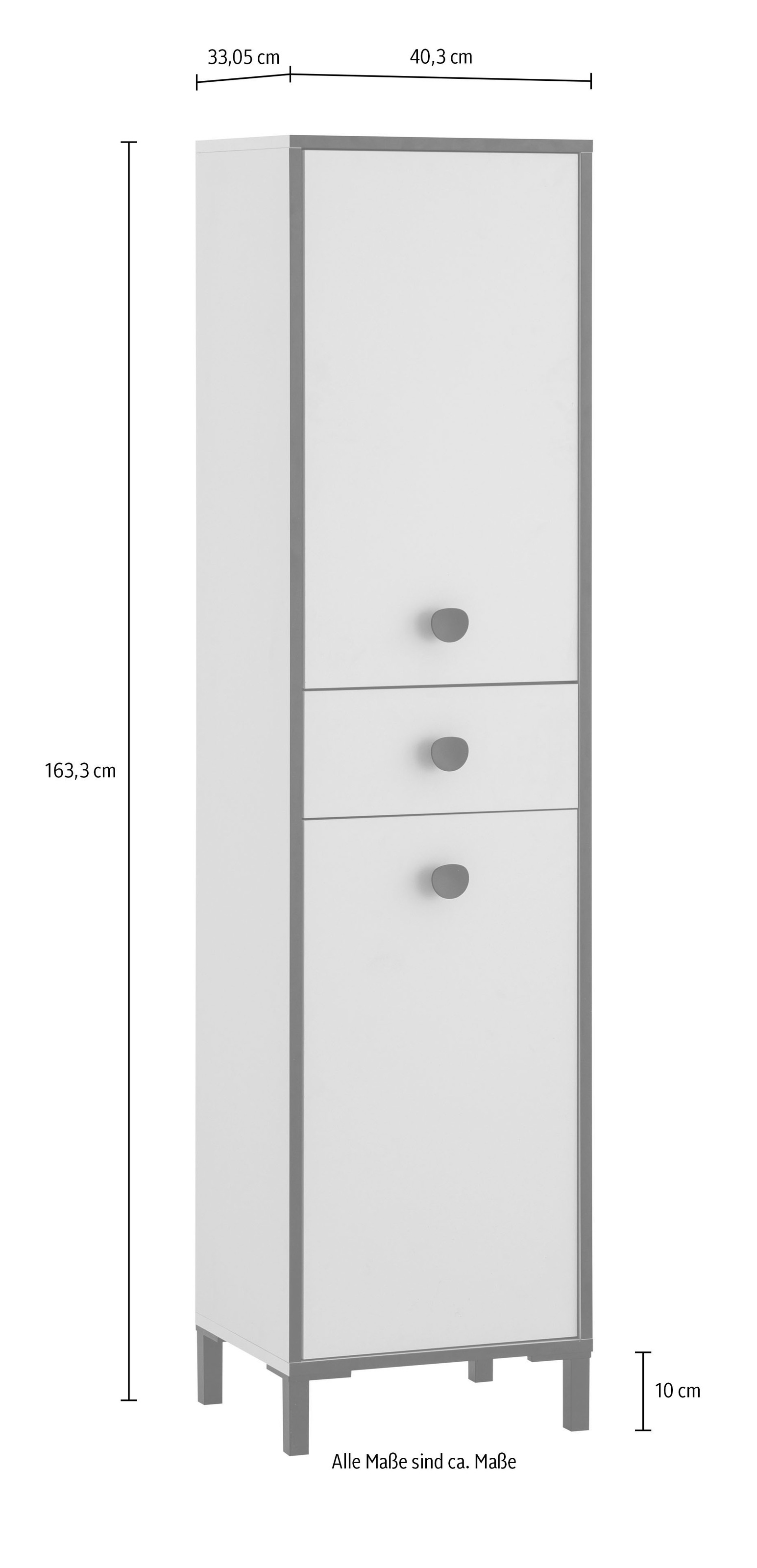 Schildmeyer Armoire haute »Edda, Breite 40,3 cm, mit Türen & Schubkasten« Made in Germany