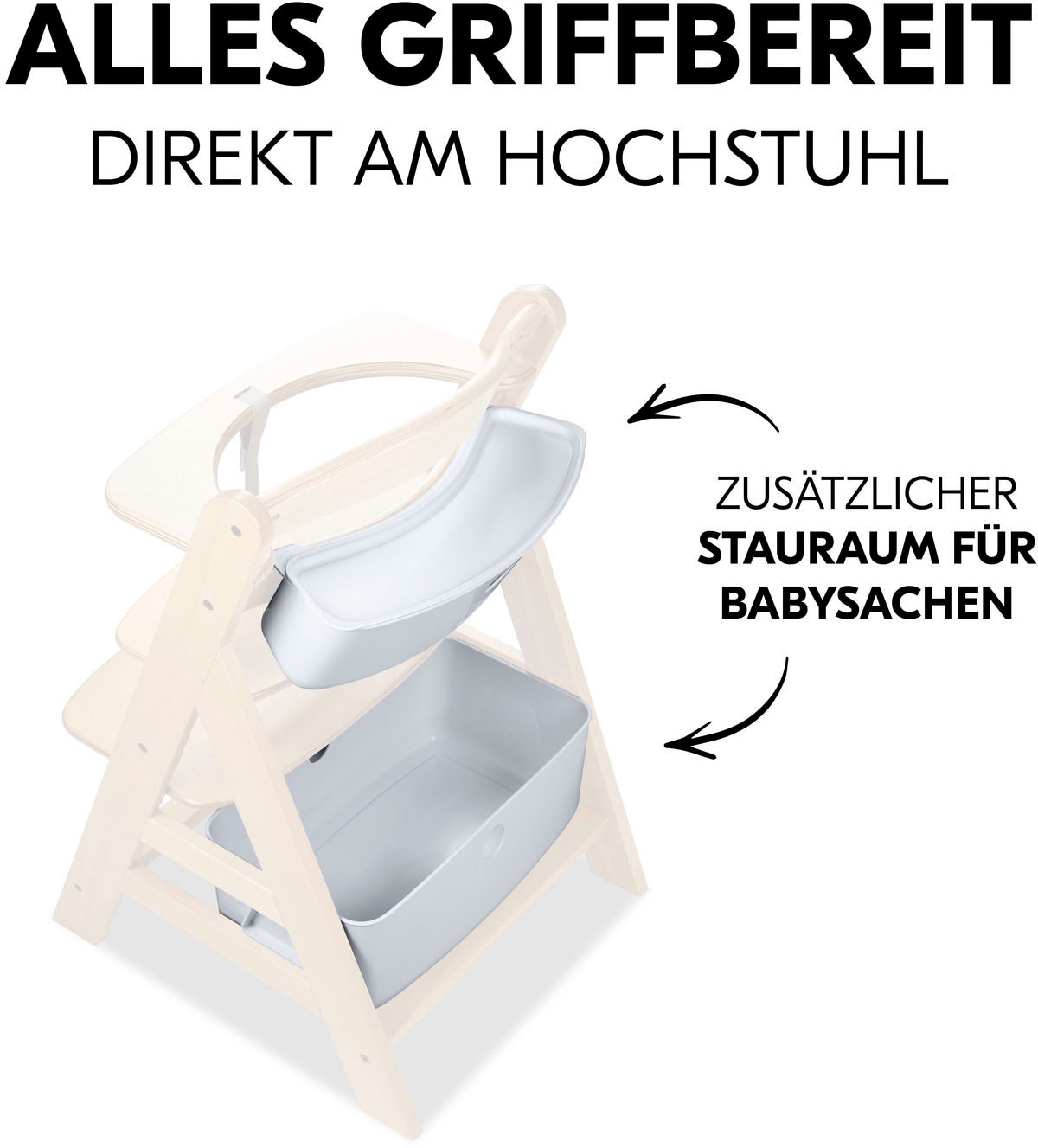 Hauck Aufbewahrungsbox »Alpha Box Set, white« für Hochstühle