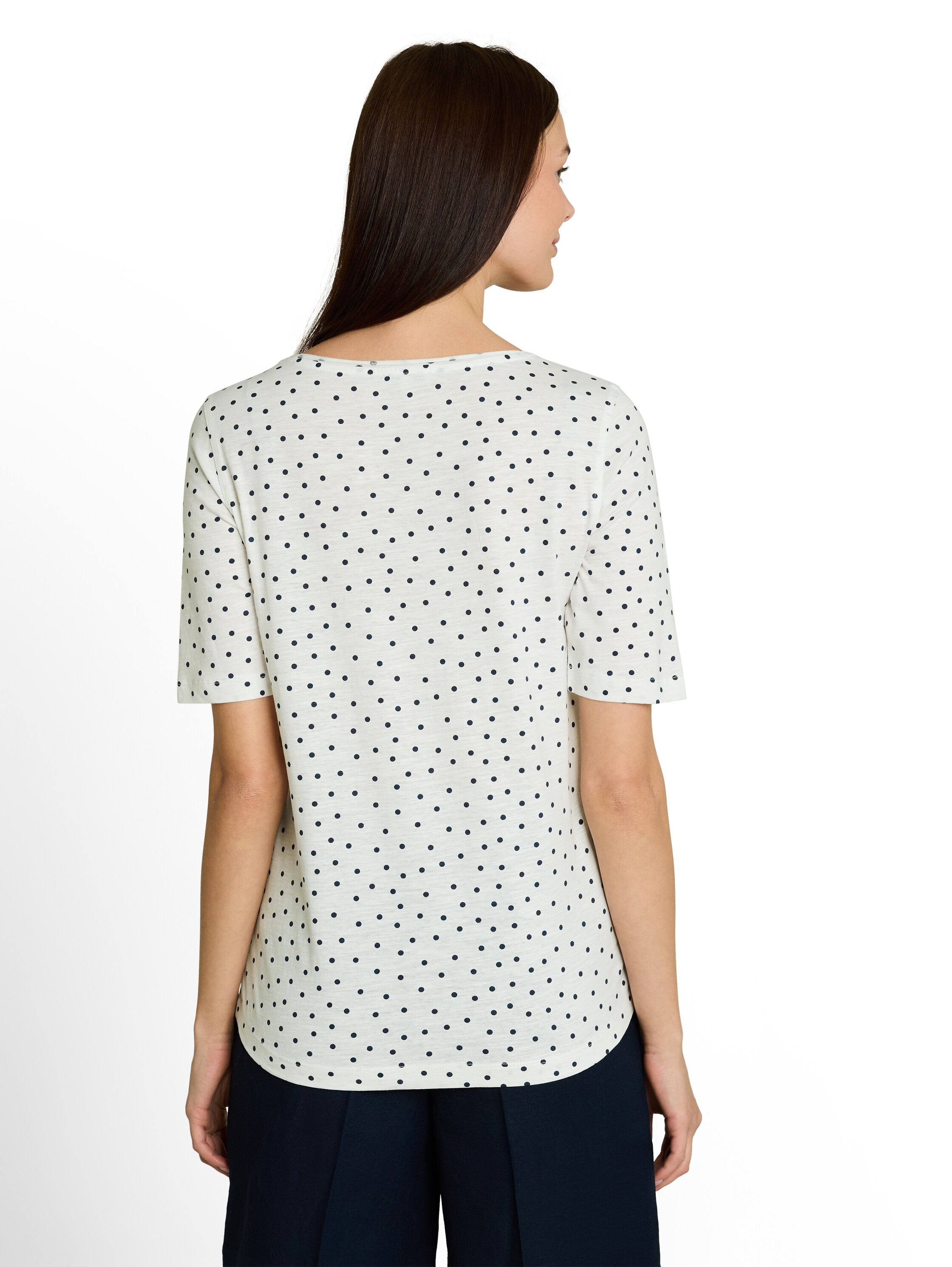 TOM TAILOR Shirt à col rond t-shirt d'été à pois