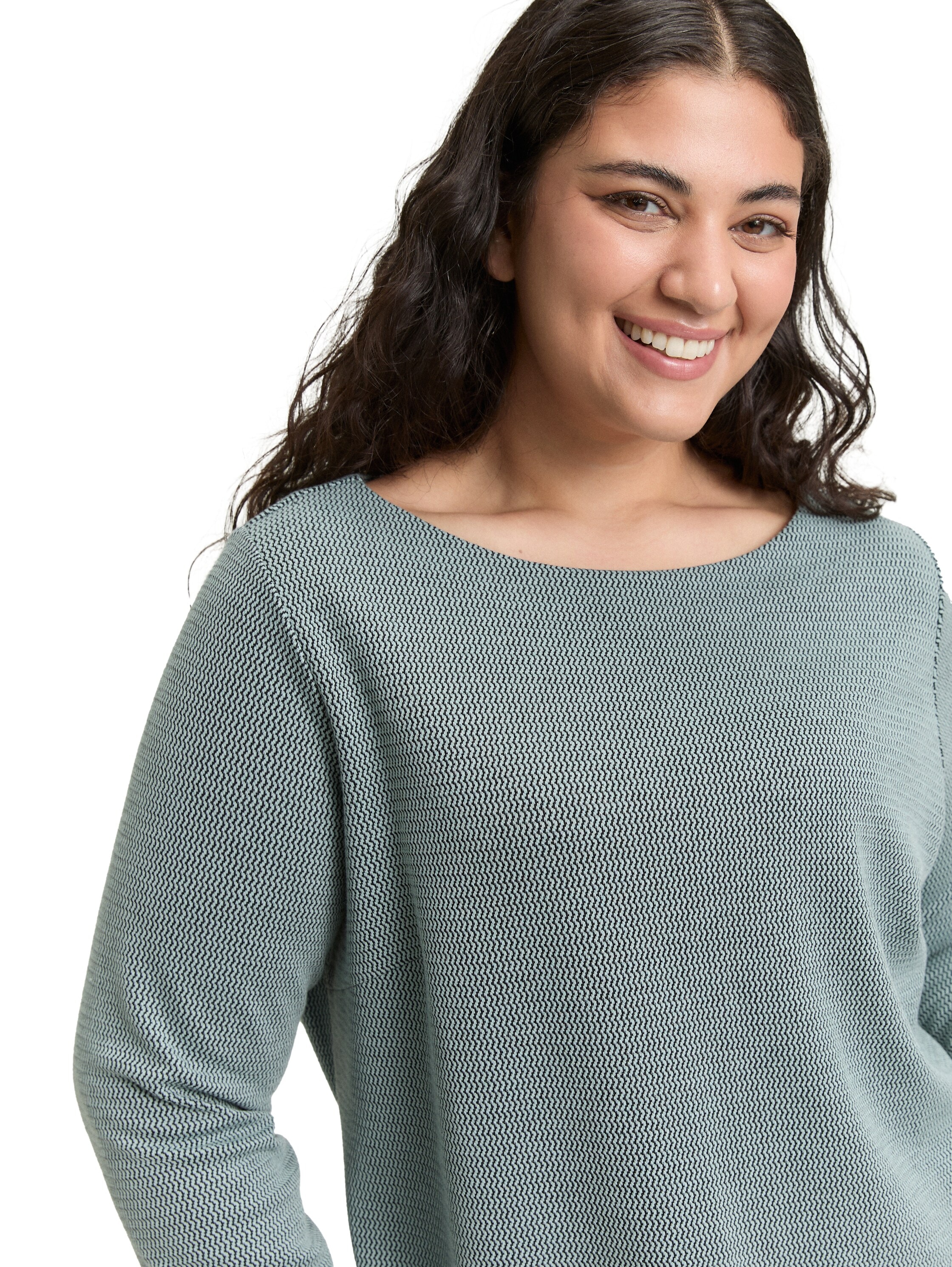 TOM TAILOR PLUS Mini-robe mit Jacquard Struktur