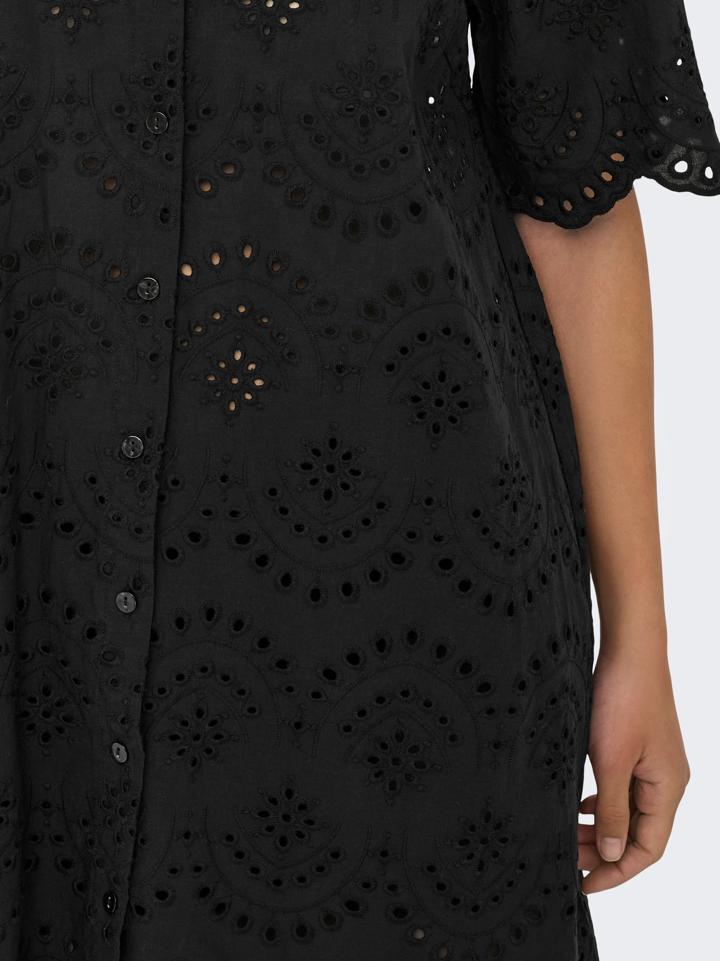 ONLY Spitzenkleid »ONLVALAIS S/S DRESS WVN NOOS«