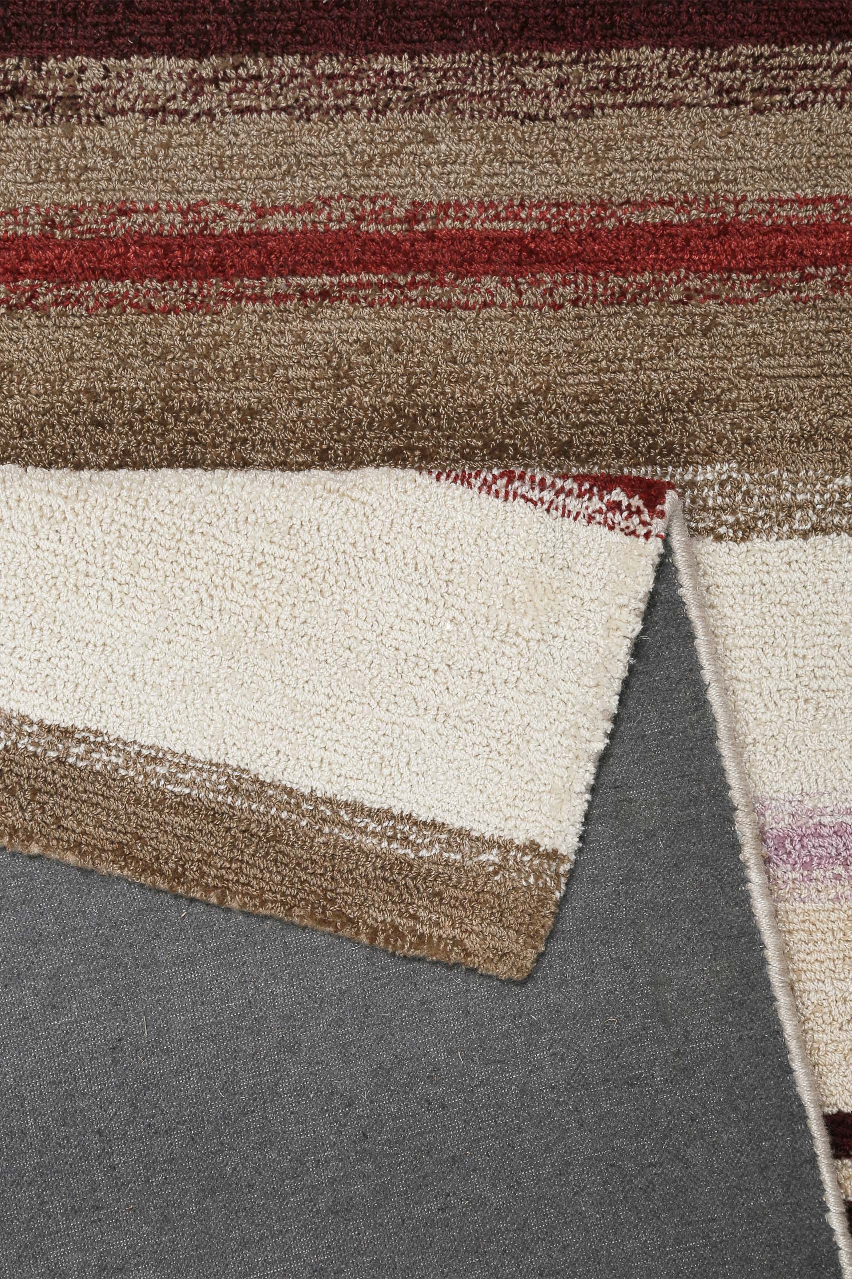 Wecon home Tapis »Petrol« Rectangulaire 7 mm Höhe handgefertigt, pflegeleicht, gestreift, Wohnzimmer, Schlafzimmer