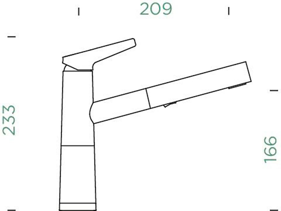 Schock Robinetterie de cuisine »SC-510 SB« ausziehbar, Strahl-Brause, Rückflussverhinderer, Schwenkbereich 120°