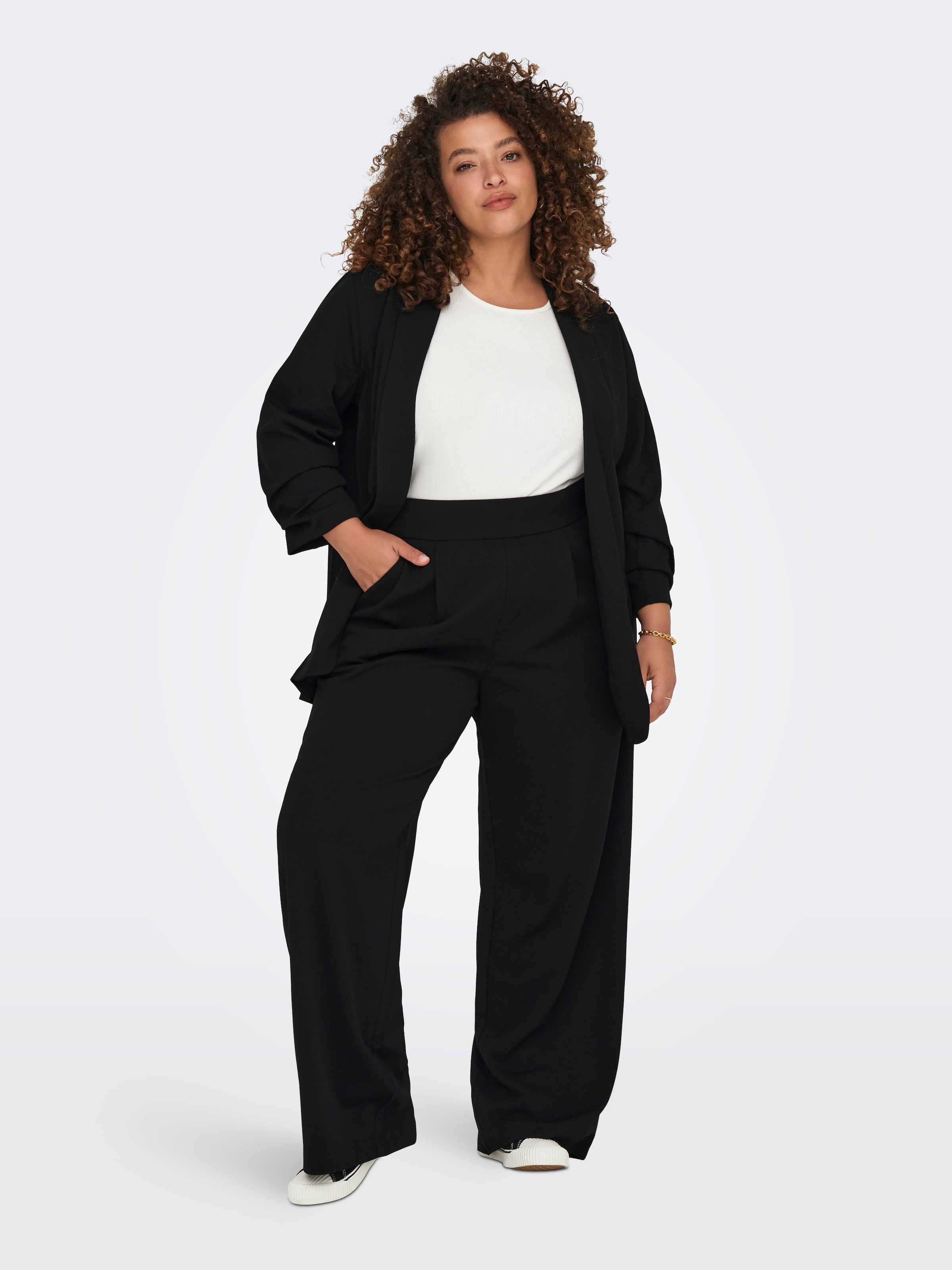 ONLY CARMAKOMA Schlupfhose »CARSTILLA ONE PANT JRS NOOS«  Materialmix, regular fit