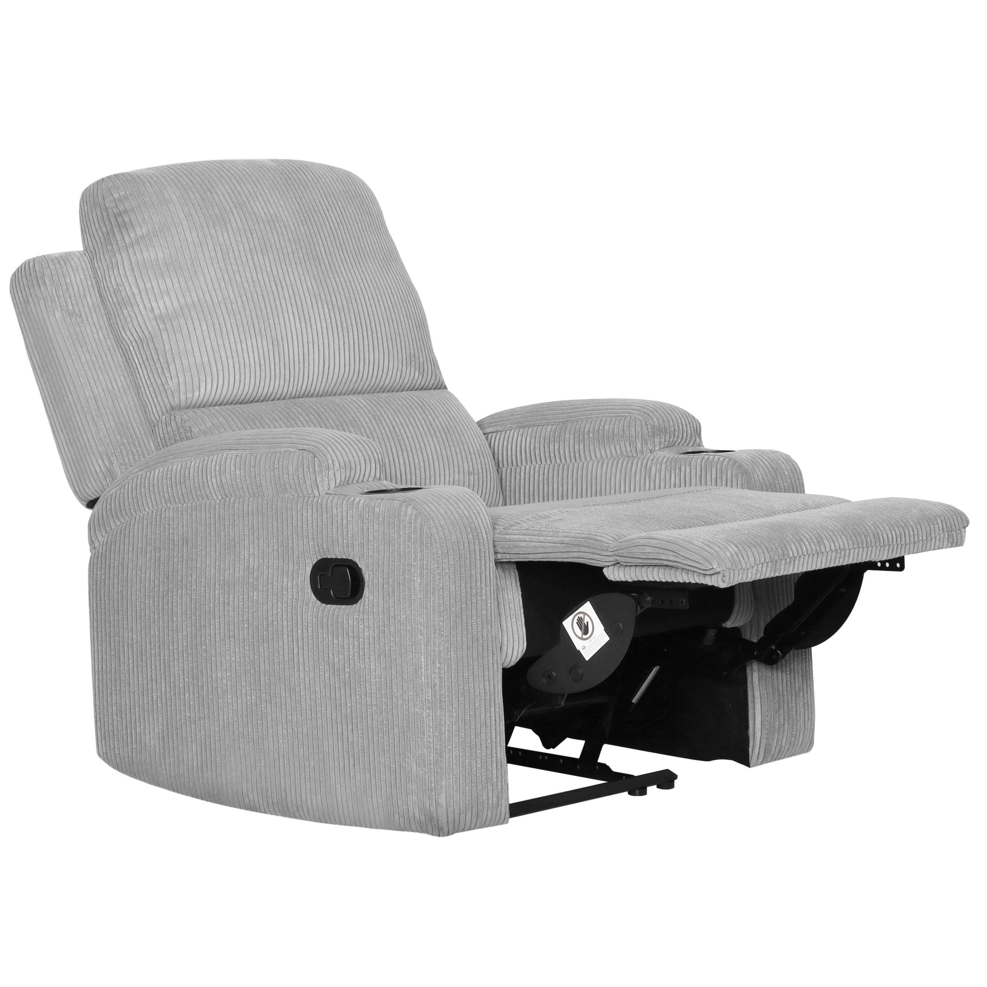 GOODproduct »NAPORI Cord, Kinosessel, Multimedia-Sessel« TV-Sessel mit manueller u elektrischer Relaxfunktion u. Getränkehalter