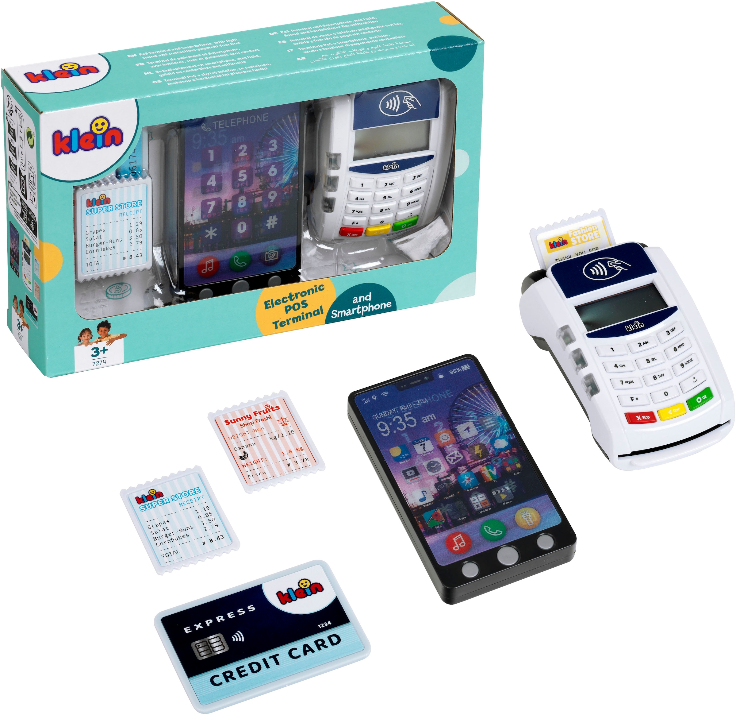 Klein Spielkasse »PoS Terminal und Smartphone« mit Licht und Sound