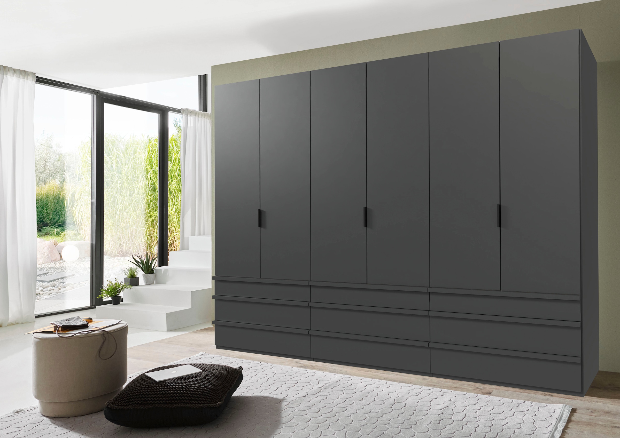 Wimex Armoire à portes pliantes »Oxford by fresh to go, in der Breite 300cm, in 2 Höhen erhältlich« mit Schubladen, wahlweise mit oder ohne Spiegel,  mit hochwertigen Falttüren für den perfekten Überblick