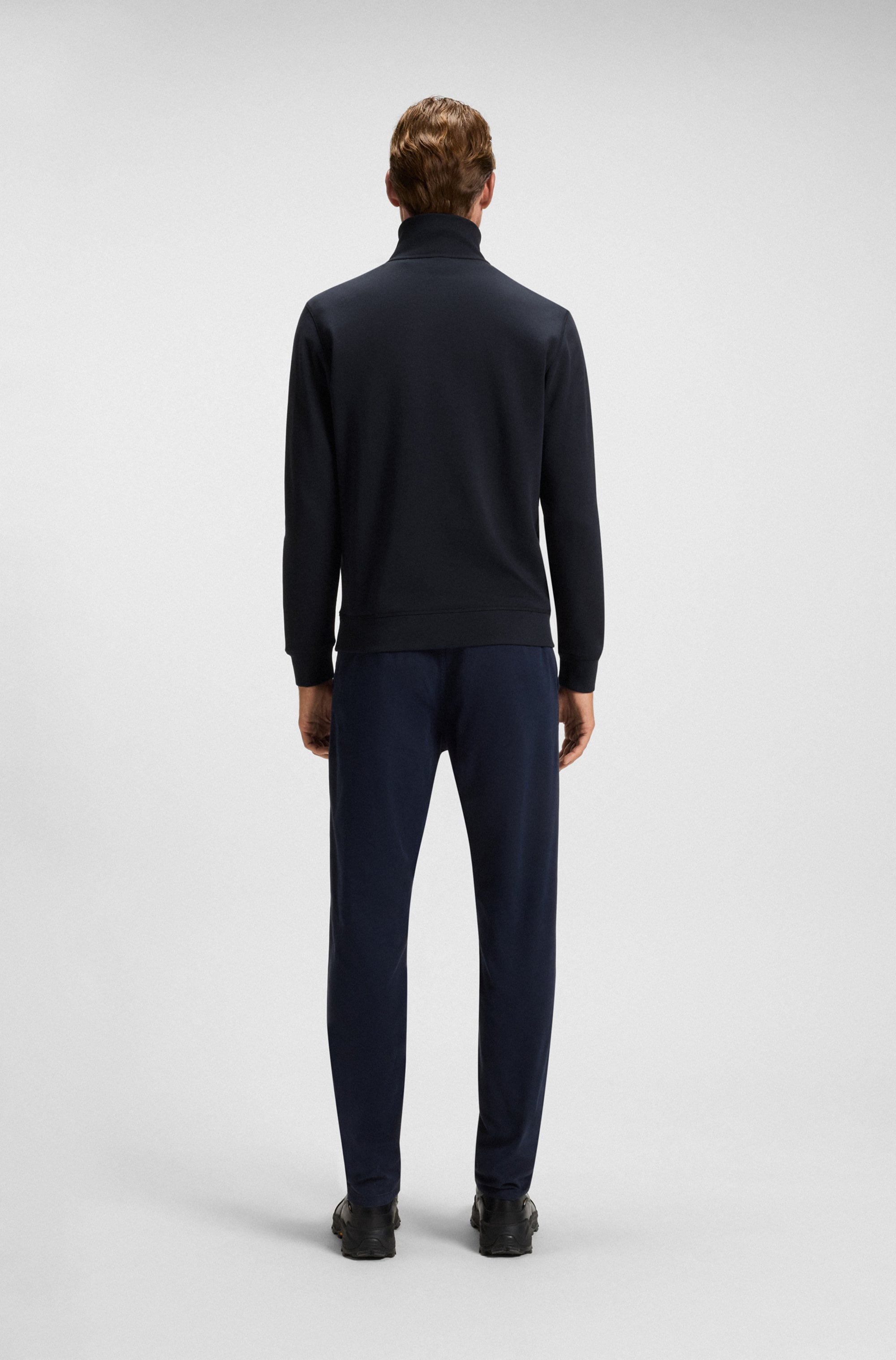 BOSS ORANGE Sweatshirt »Zetrust«, 1 cuis Troyerkragen mit Reissverschluss, Regular Fit, BOSS-Label
