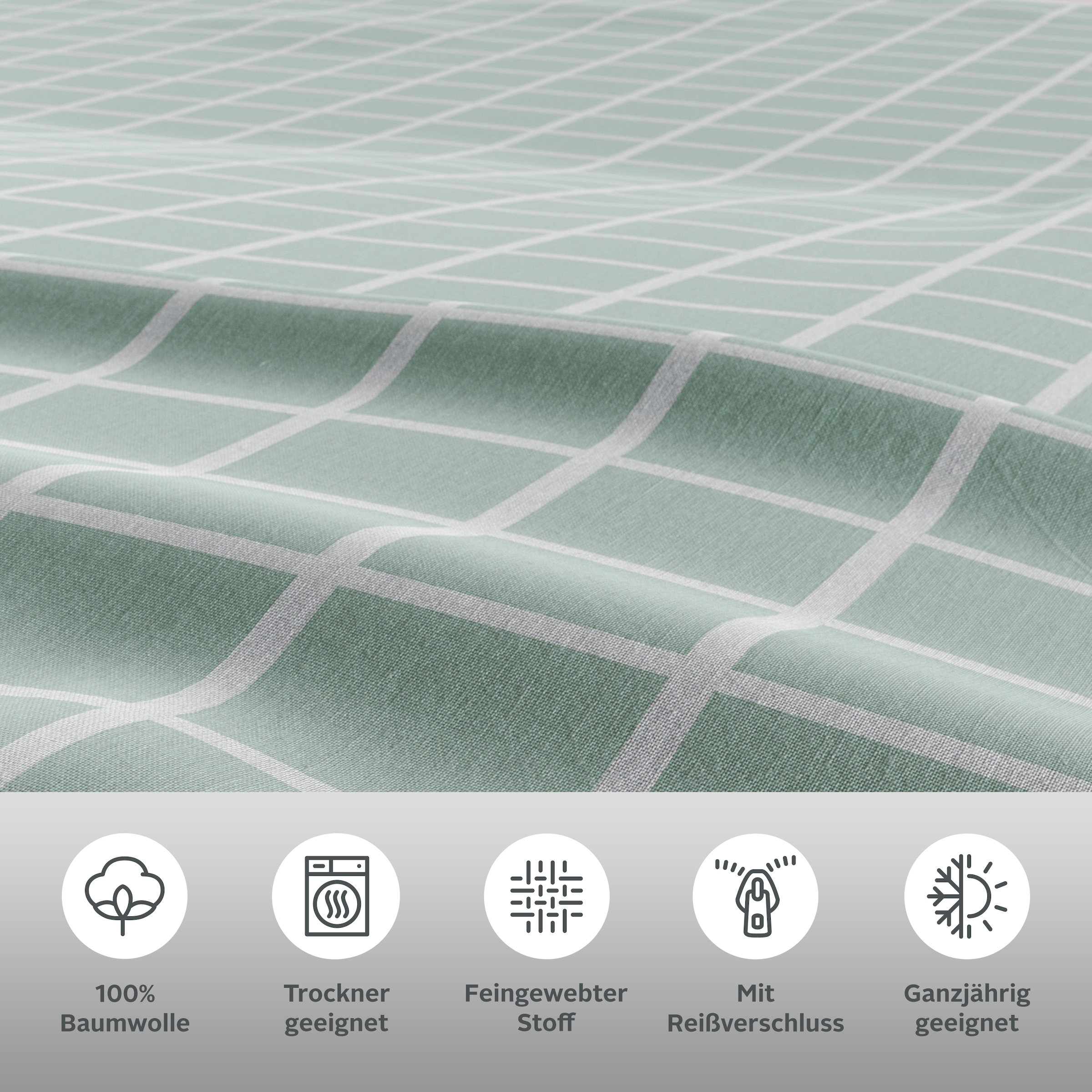 GOODproduct Bettwäsche »Eemil« 2 Stk. karierte Bettwäsche, 100% Baumwolle, ab Gr. 135x200 cm