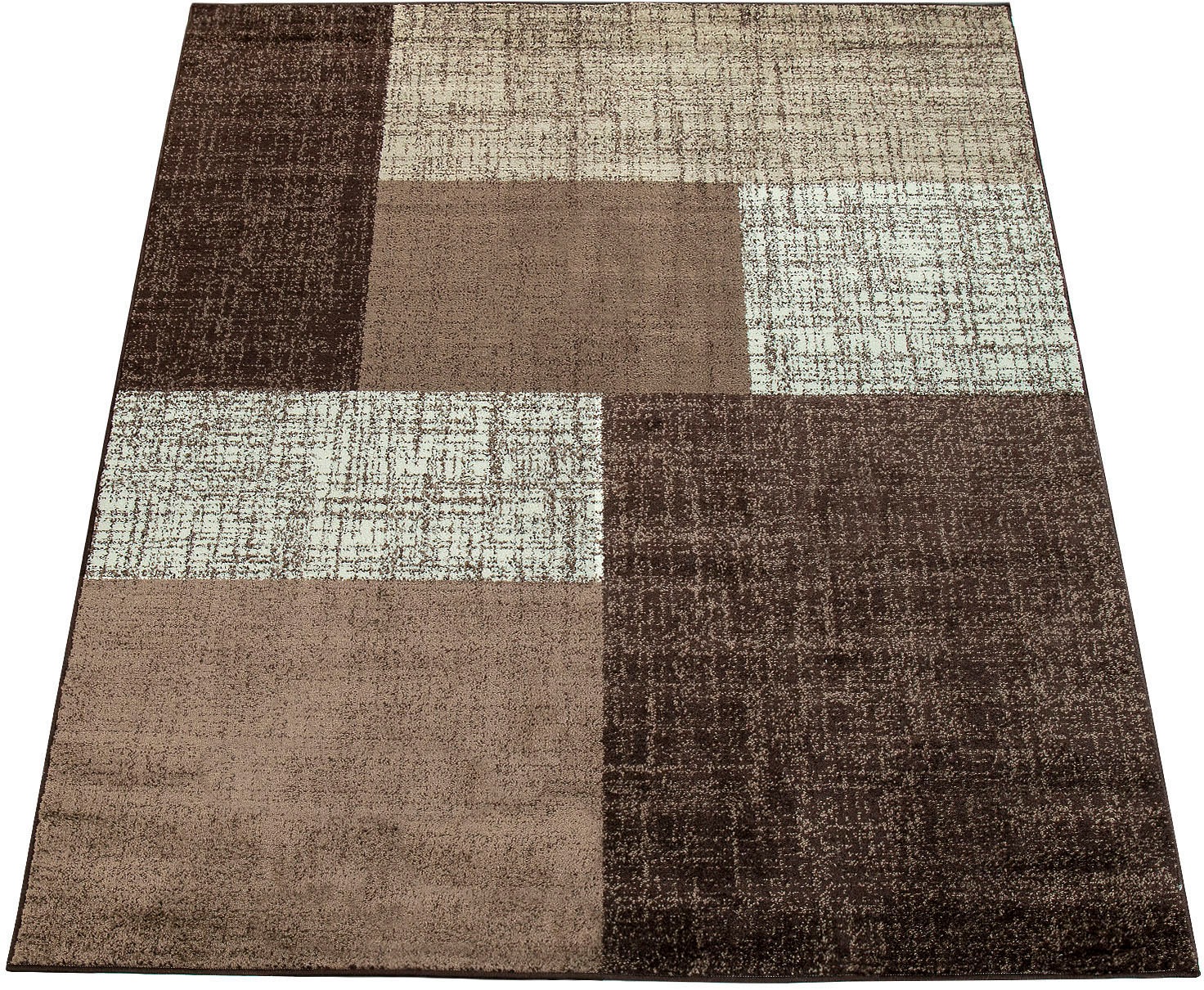Paco Home Tapis »Mondial 105« Rectangulaire 13 mm Höhe Kurzflor, modernes Karo Muster, ideal im Wohnzimmer & Schlafzimmer
