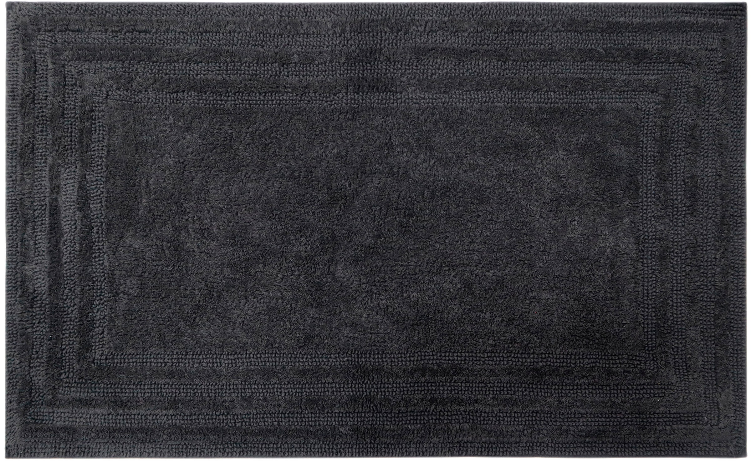 my home Tapis de bain »Inga, Rahmen, Badvorleger, Badezimmer Teppich« Höhe 18 mm 100% Baumwolle, Hoch-Tief-Effekt, weich, trocknergeeignet