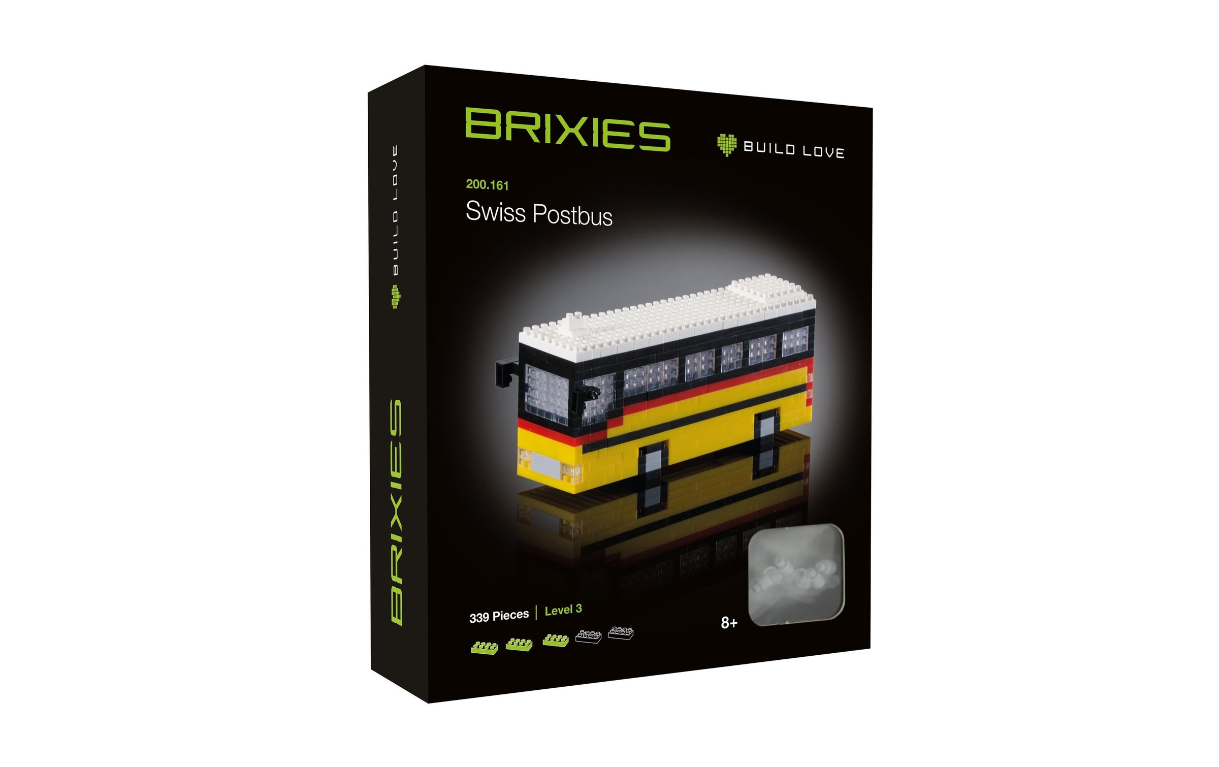 Brixies Spielbausteine »Schweizer Postauto aus 339 Bausteinen«