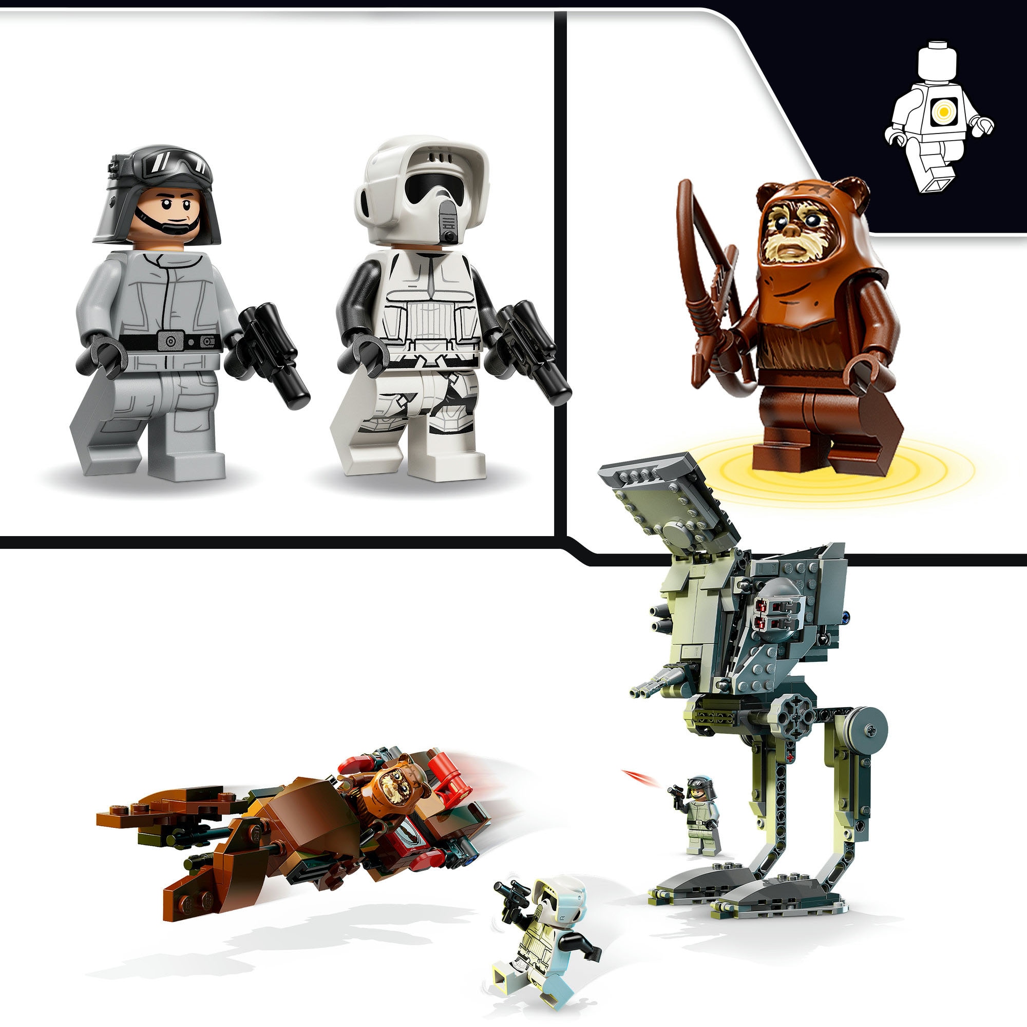 LEGO® Pions de construction »SMART Play: AT-ST Angriff auf Endor (75424), LEGO Star Wars ™« Mit SMART Brick kombatibel (nicht im Lieferumfang enthalten)