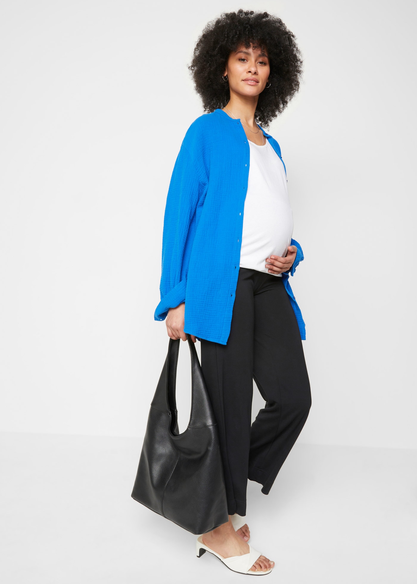 bonprix Umstandshose  Culotte in 7/8-Länge, bequemer, elastischer Bund