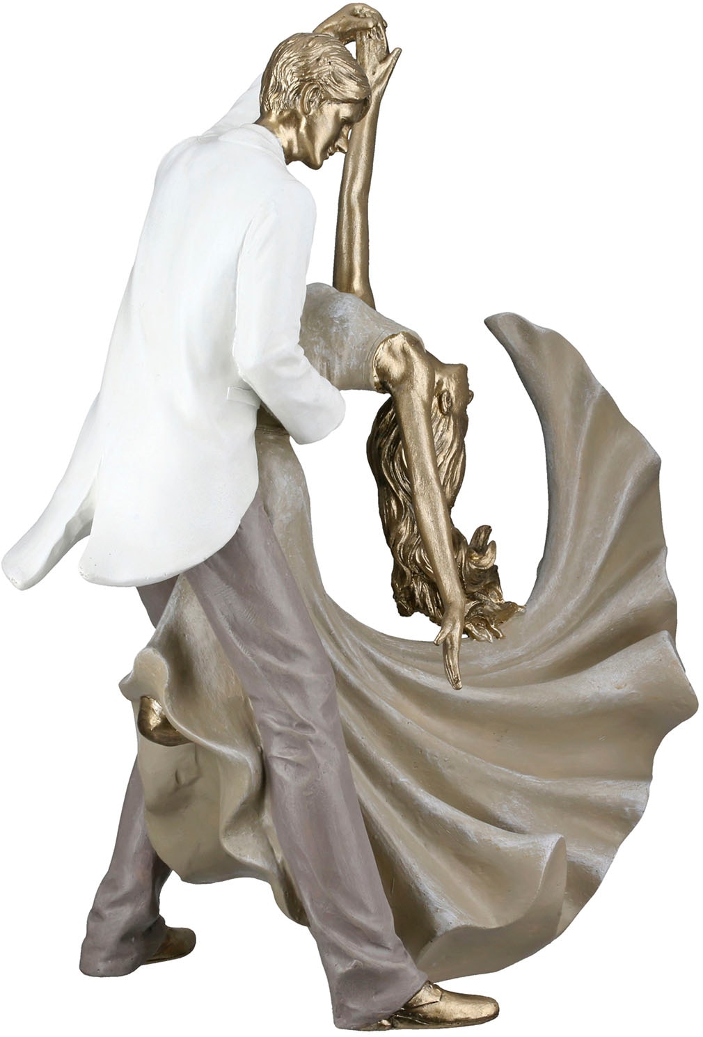 GILDE Dekofigur »Figur Tänzer Salsa goldfarben«