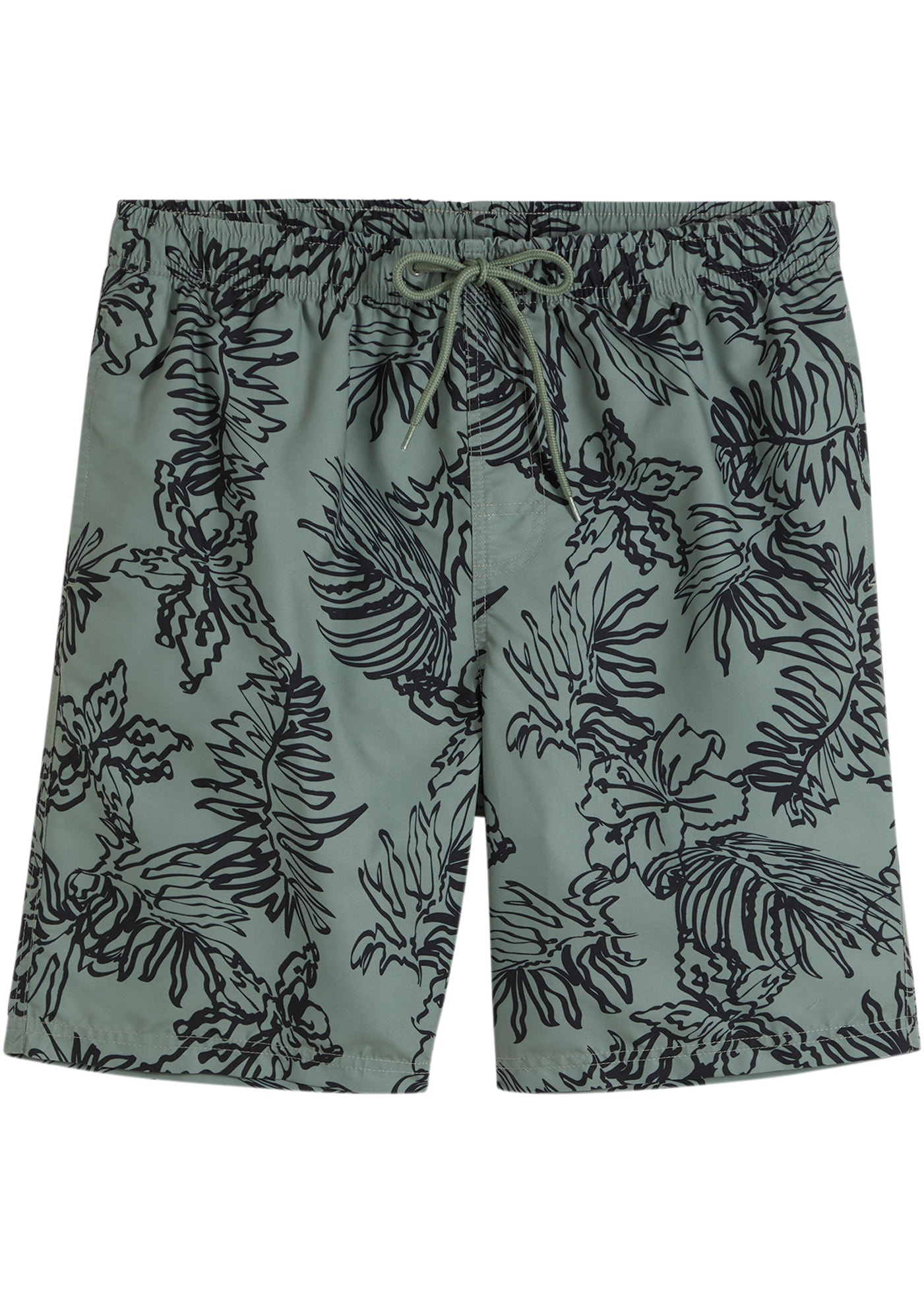bonprix Short de bain »Badeshorts Herren« mit Innenslip und Münztasche aus Netzware, bedrucktes Design