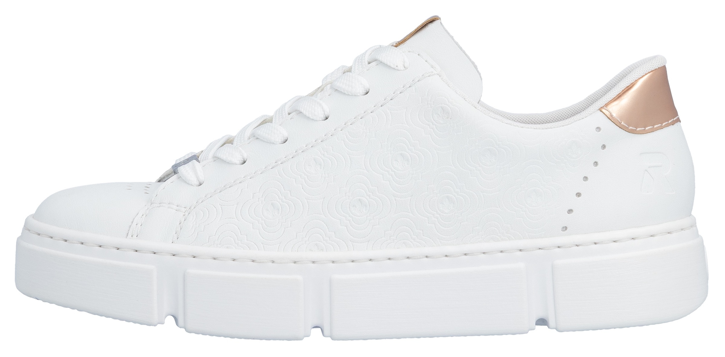 Rieker Baskets à plateforme  mit metallicfarbenen Akzenten, Freizeitschuh, Halbschuh, Schnürschuh