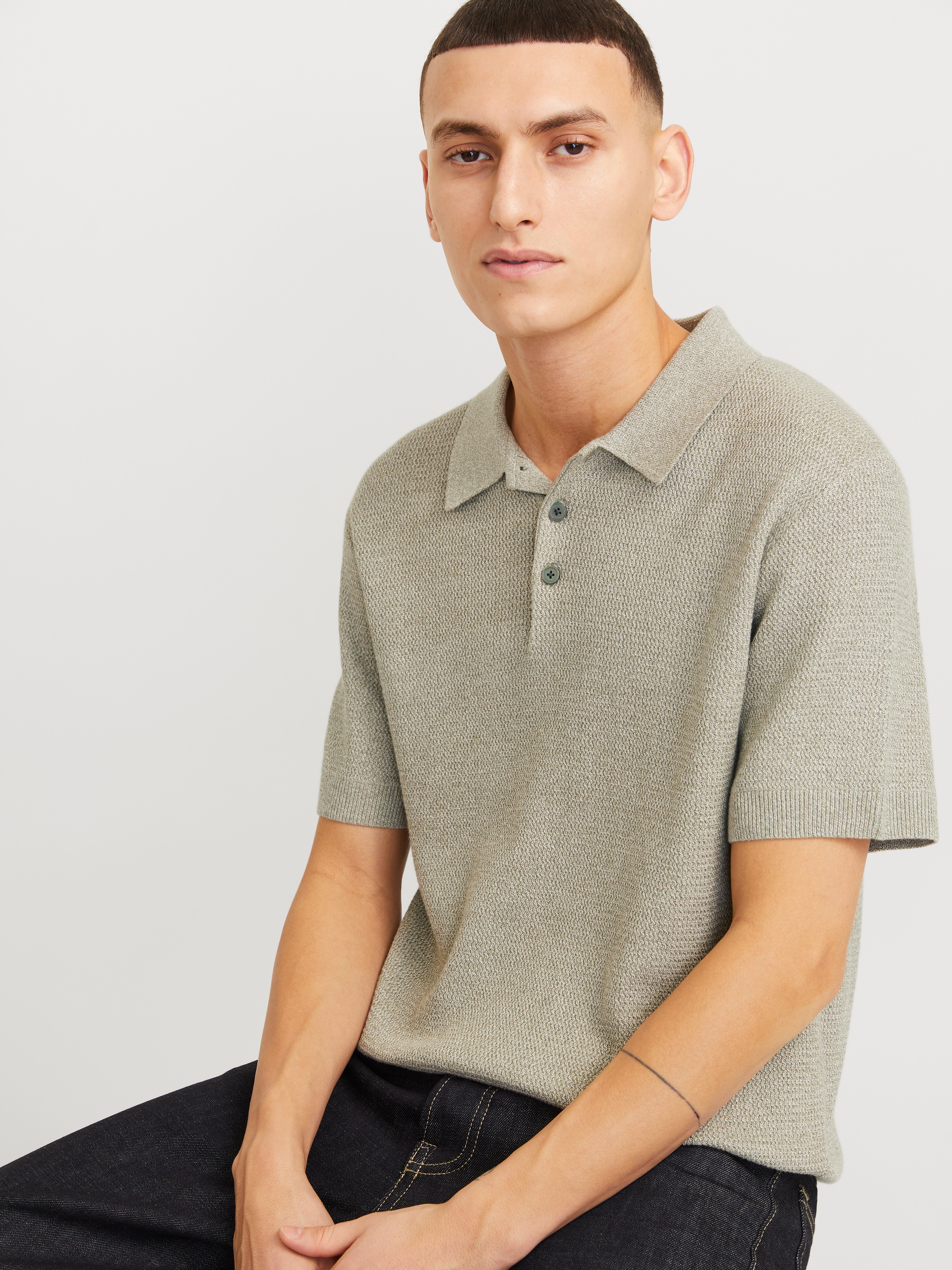 Jack & Jones Polokragenpullover »JPRCCCOOPER KNIT POLO SS SN«