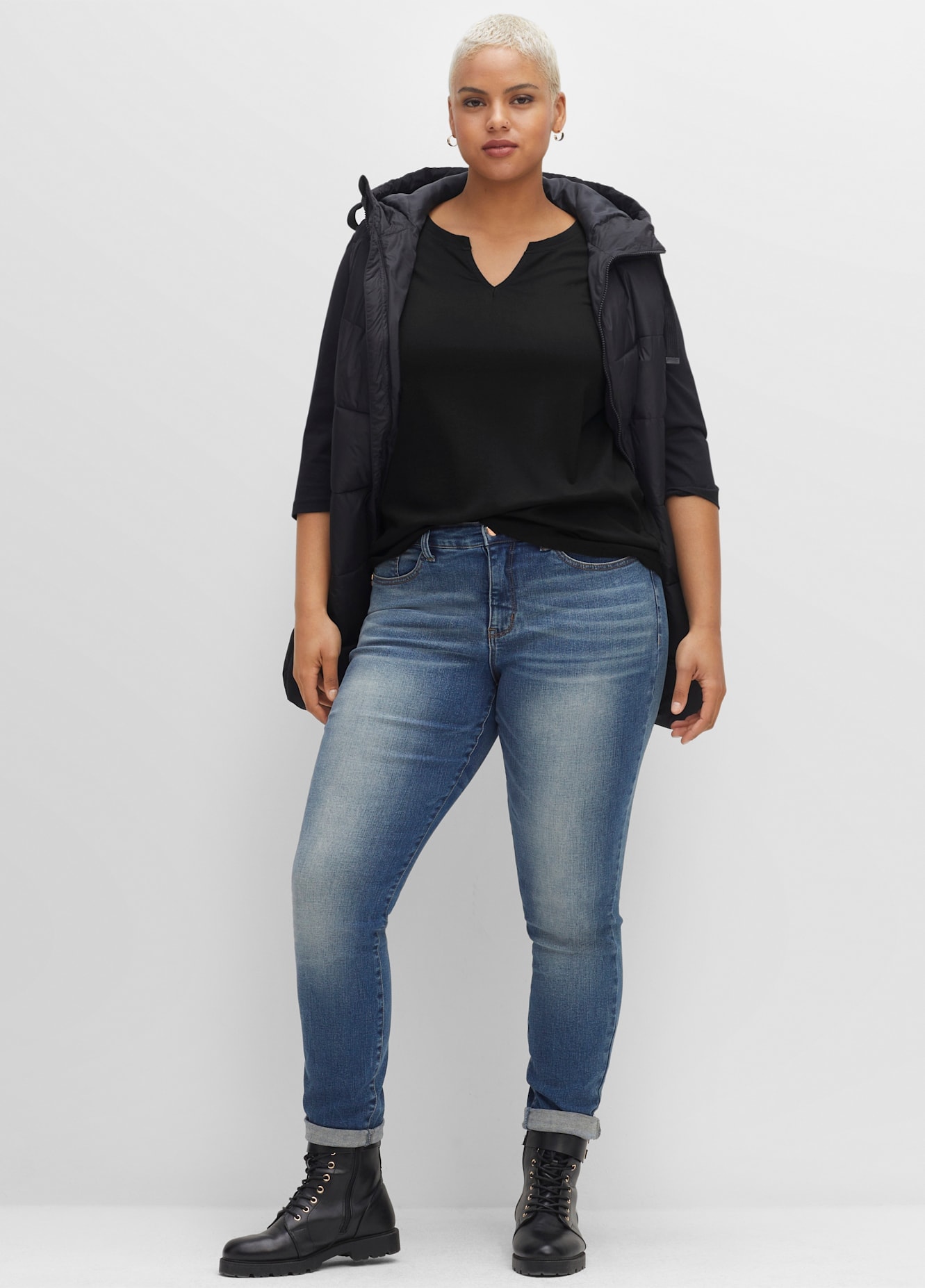 Sheego 3/4-Arm-Shirt »3/4-Arm-Shirt« 1 Stk. tlg.