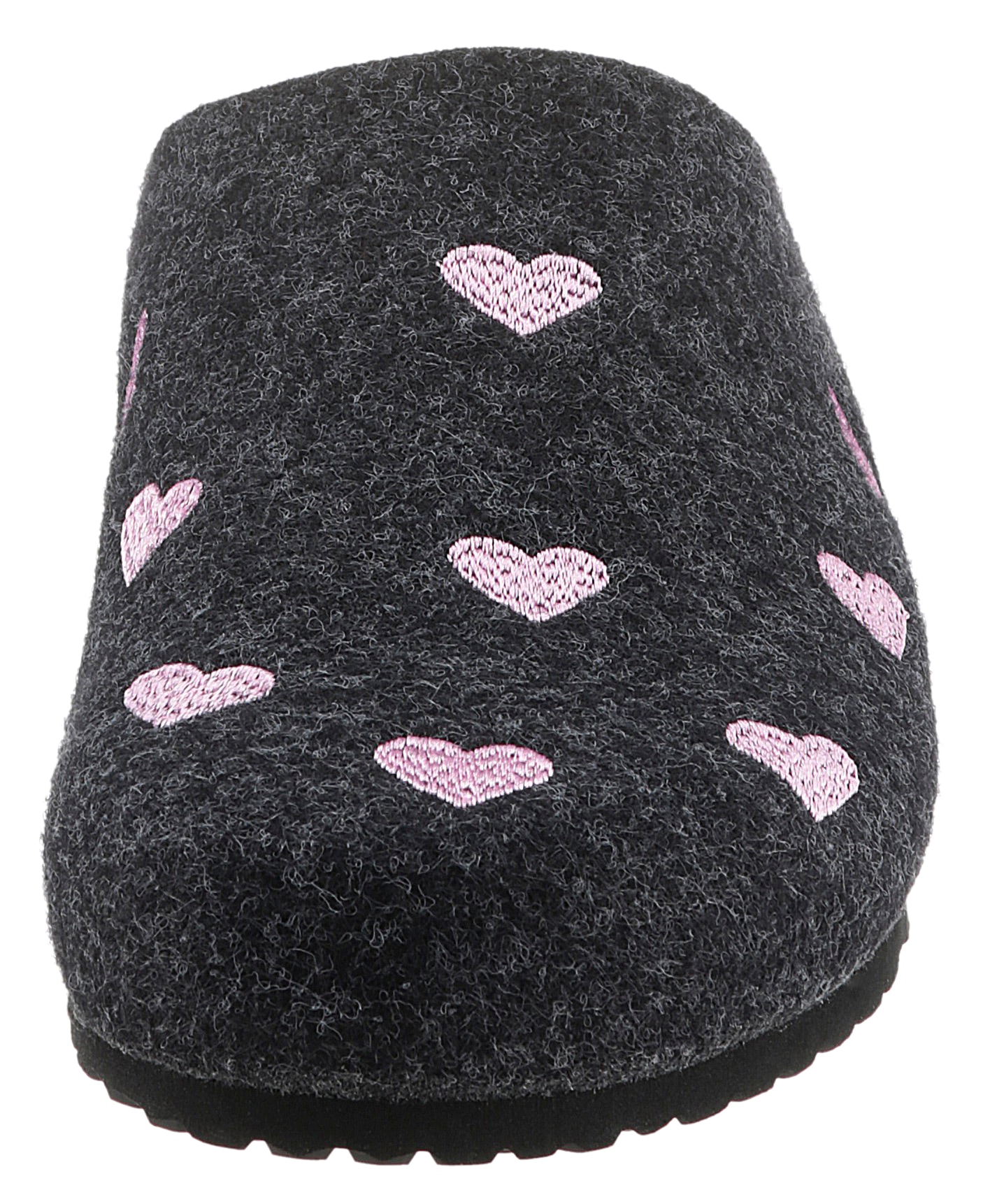 Aniston SHOES Clog  Hausschuh, Homeslipper mit Herzchen-Stickerei