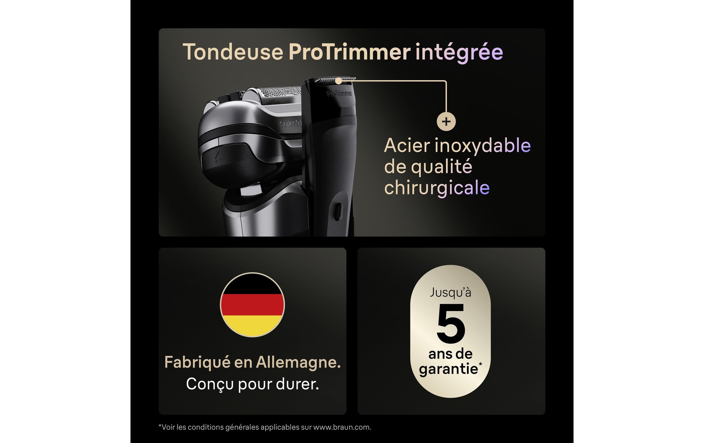 Braun Elektrogesichtshaarentferner »Series 9 Pro+ 9667cc« Reinigungsstation