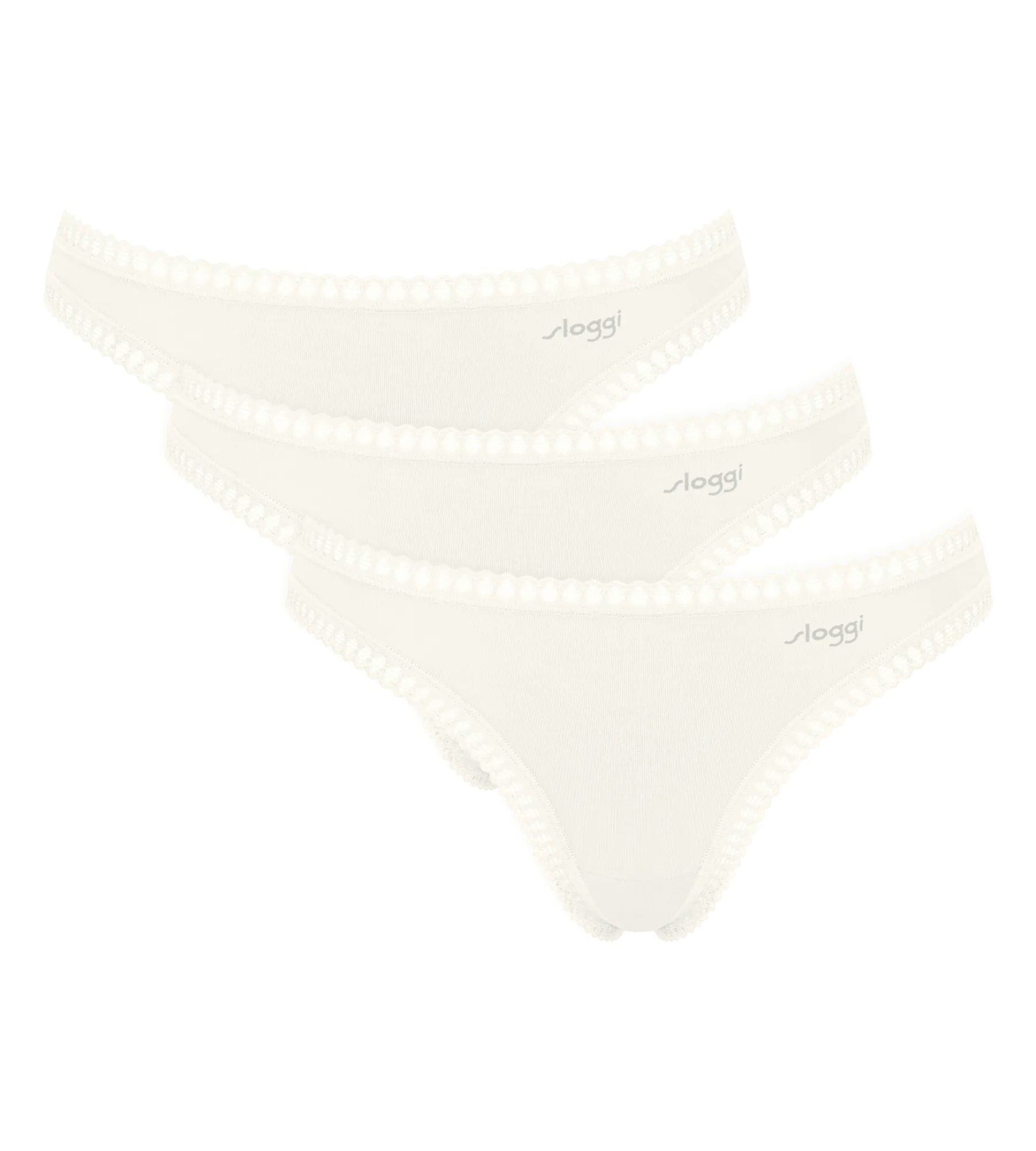 sloggi String »GO Crush« dehnbare Spitzendetails, Multipack, Cotton-Mix, bequem