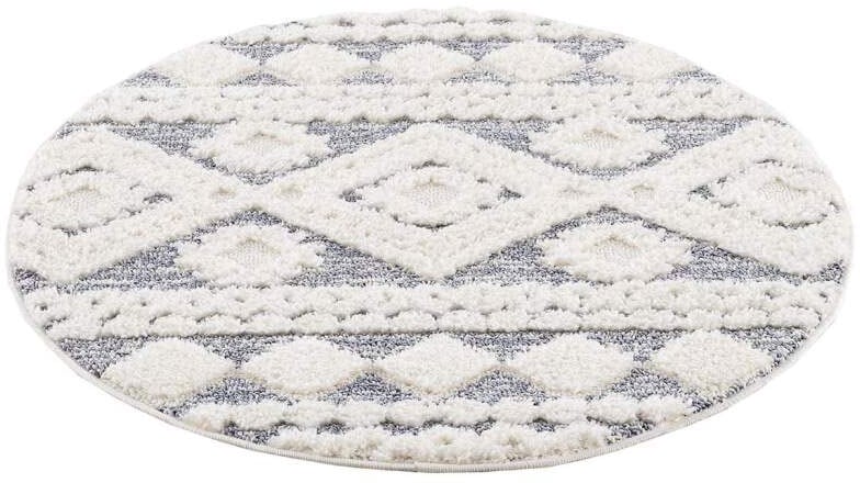 Carpet City Hochflor-Teppich »Focus 3005« rund 20 mm Höhe Boho-Teppich, Hochtief-Muster/ 3D-Effekt, für Wohnzimmer, Schlafzimmer