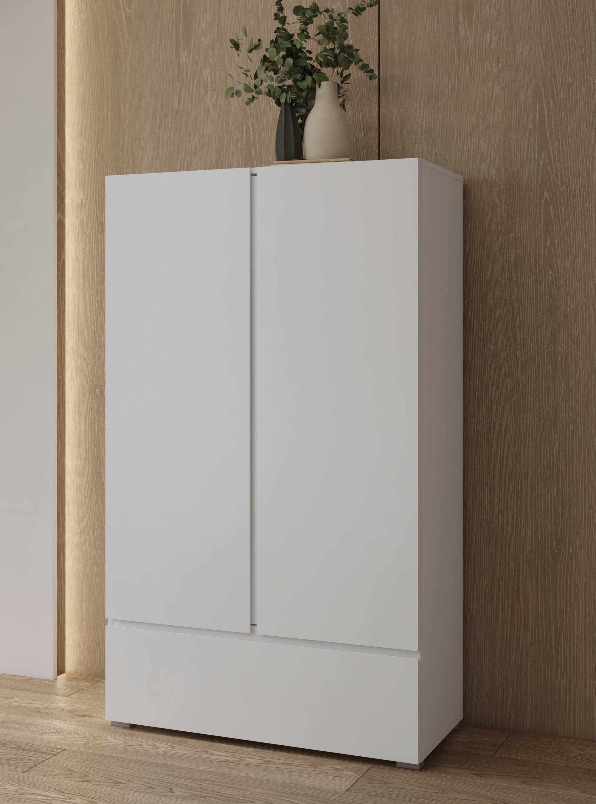 GOODproduct Mehrzweckschrank »Metric,Breite 89 cm, Highboard, Universalschrank, Garderobe« Waescheschrank mit viel Stauraum, Einlegeböden verstellbar