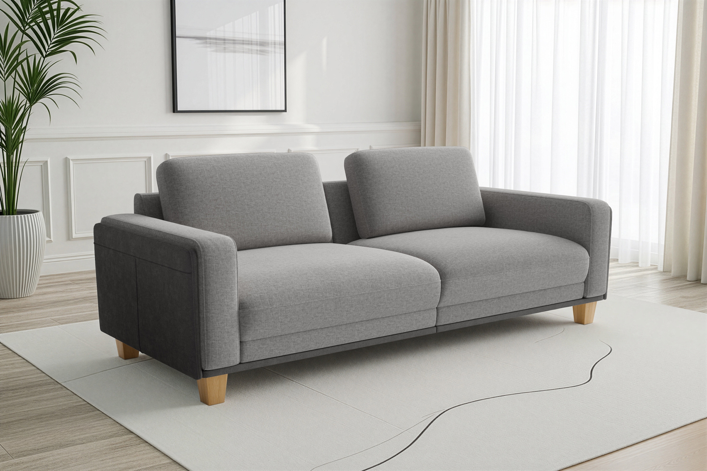 sit&more Canapé Big »Concept« Canapé moderne avec trois couleurs de pieds au choix