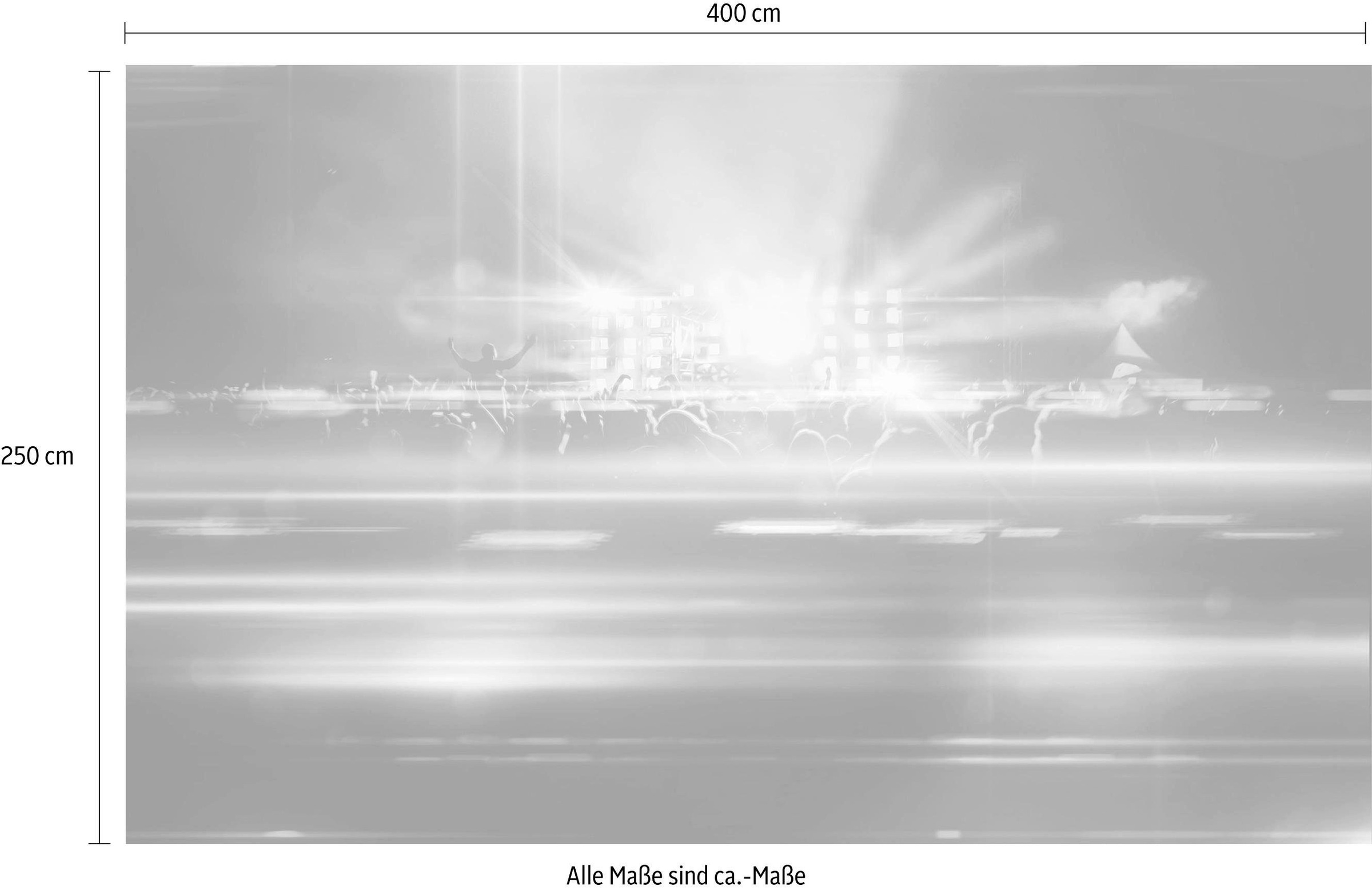 Komar Vliestapete »Digitaldruck Vlies -  Open Air Electro - Grösse 400 x 250 cm« bedruckt glatt Wohnzimmer, Schlafzimmer