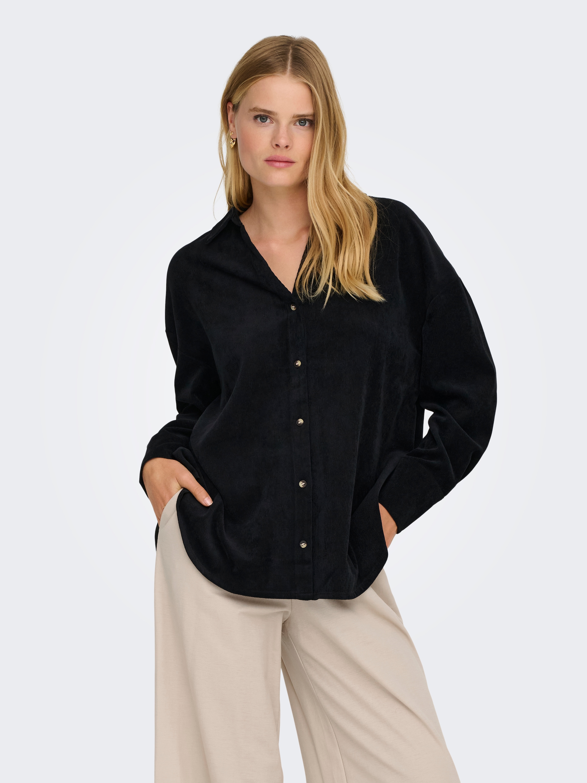 ONLY Langarmbluse »ONLMARIKE LIFE L/S CORD LOOSE SHIRT PNT«