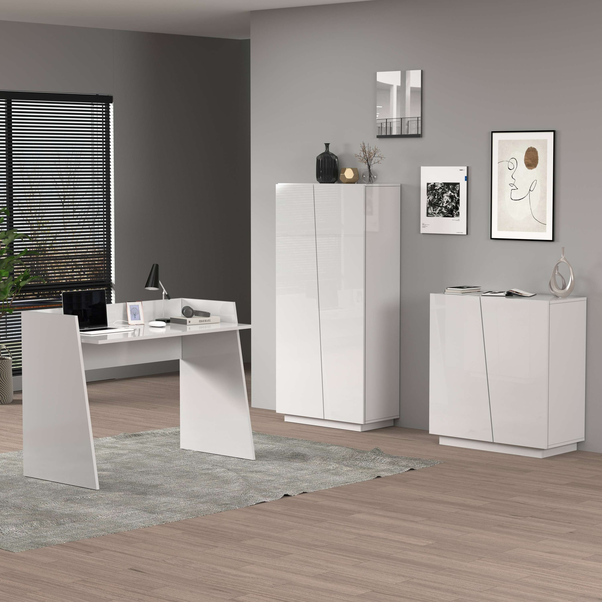 INOSIGN Armoire de classement »Vega, Mehrzweckschrank, Büroschrank, mit 2 Türen« & verstellbaren Einlegeböden, Höhe 86 oder 166 cm, Made in Italy