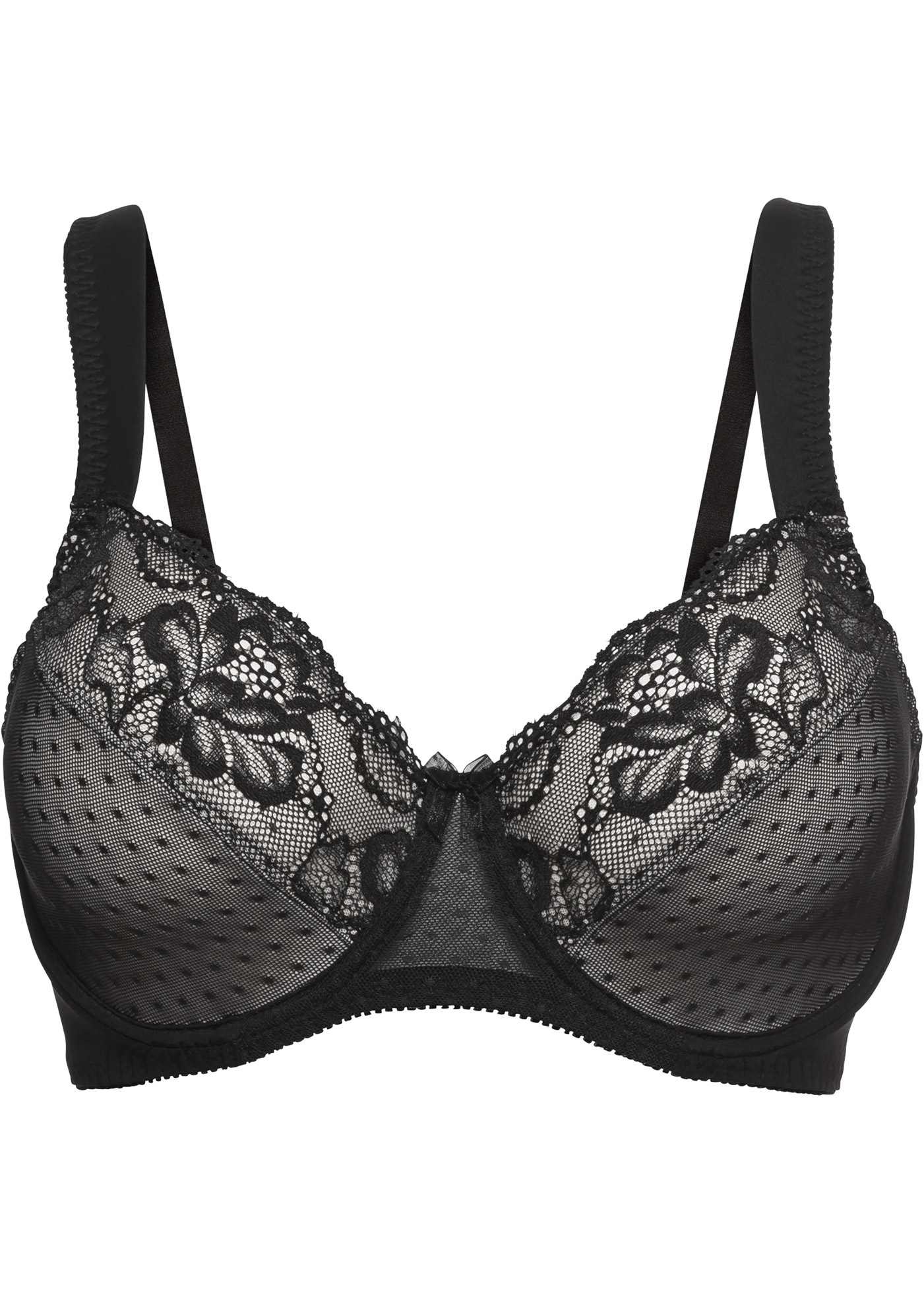 bonprix Minimizer-BH »Minimizer-BH mit gepolsterten Trägern« gepolsterte Träger, mit Bügel, mit Spitze an den Cups