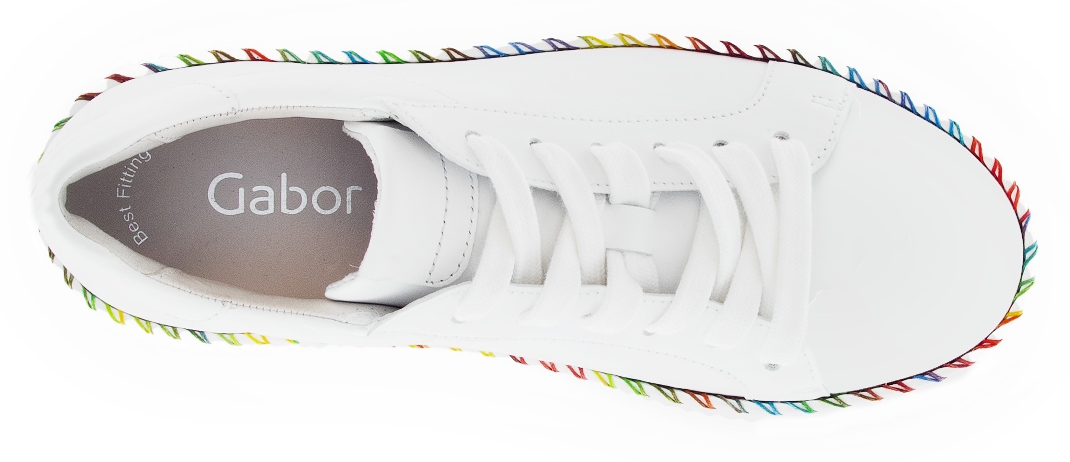 Gabor Baskets à plateforme  , Freizeitschuh, Halbschuh, Schnürschuh mit Kontrast-Rahmennaht