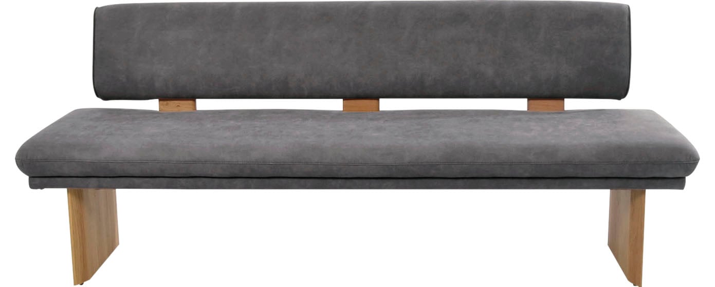 K+W Komfort & Wohnen Banc de salle à manger »Longbeach Polsterbank« 1 cuis tlg. effet coussin pointu à l'assise, disponible en largeur 204 cm ou 224 cm