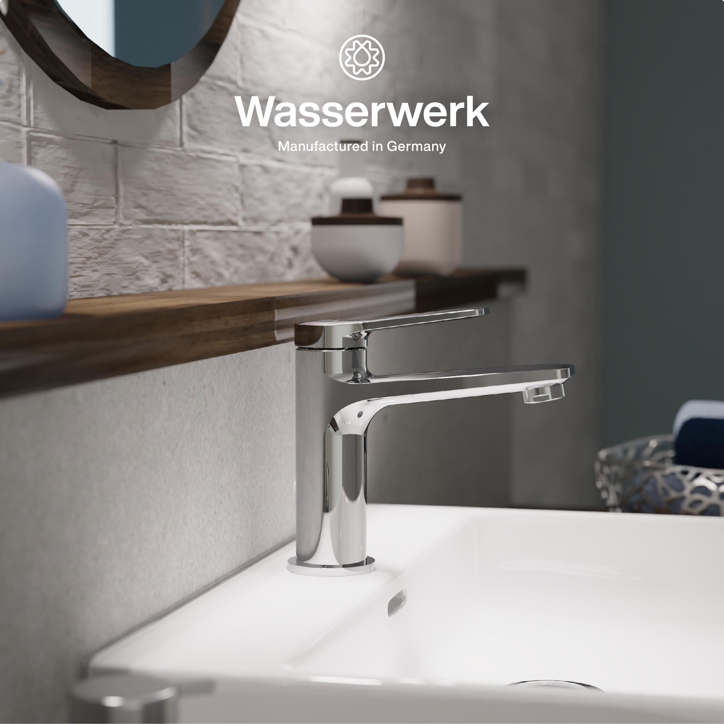 WASSERWERK Robinet de lavabo »WT 12« incl. popup, économiseur d’eau