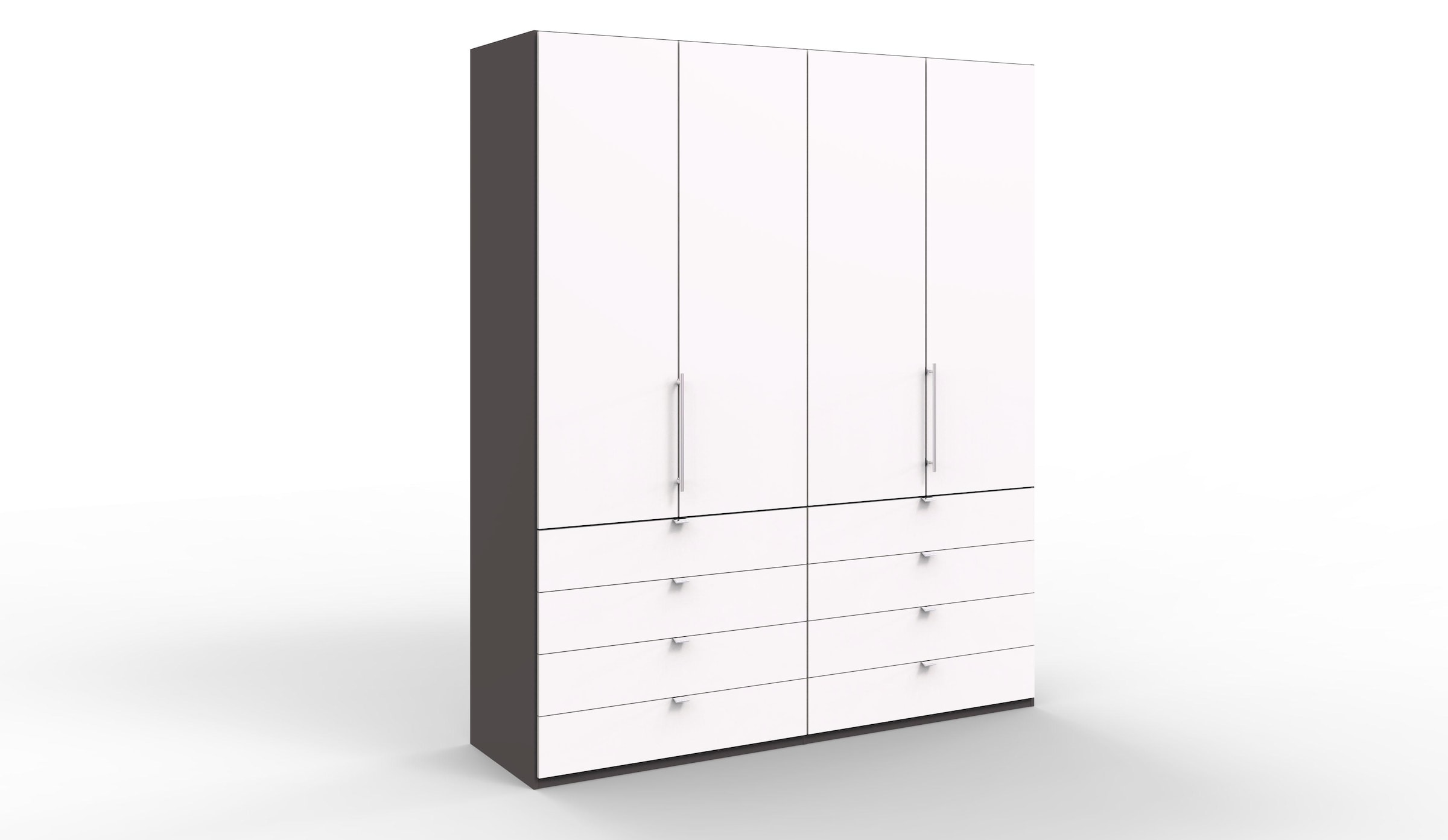 WIEMANN Armoire à portes pliantes »Loft, Kleiderschrank, Schrank, Wäscheschrank, mit Glasfront« 3 Breiten, 2 Höhen 216/236 cm auswählbar, MADE IN GERMANY,  inkl. gepämpften Schubkästen und Türen, mit Panoramaöffnung