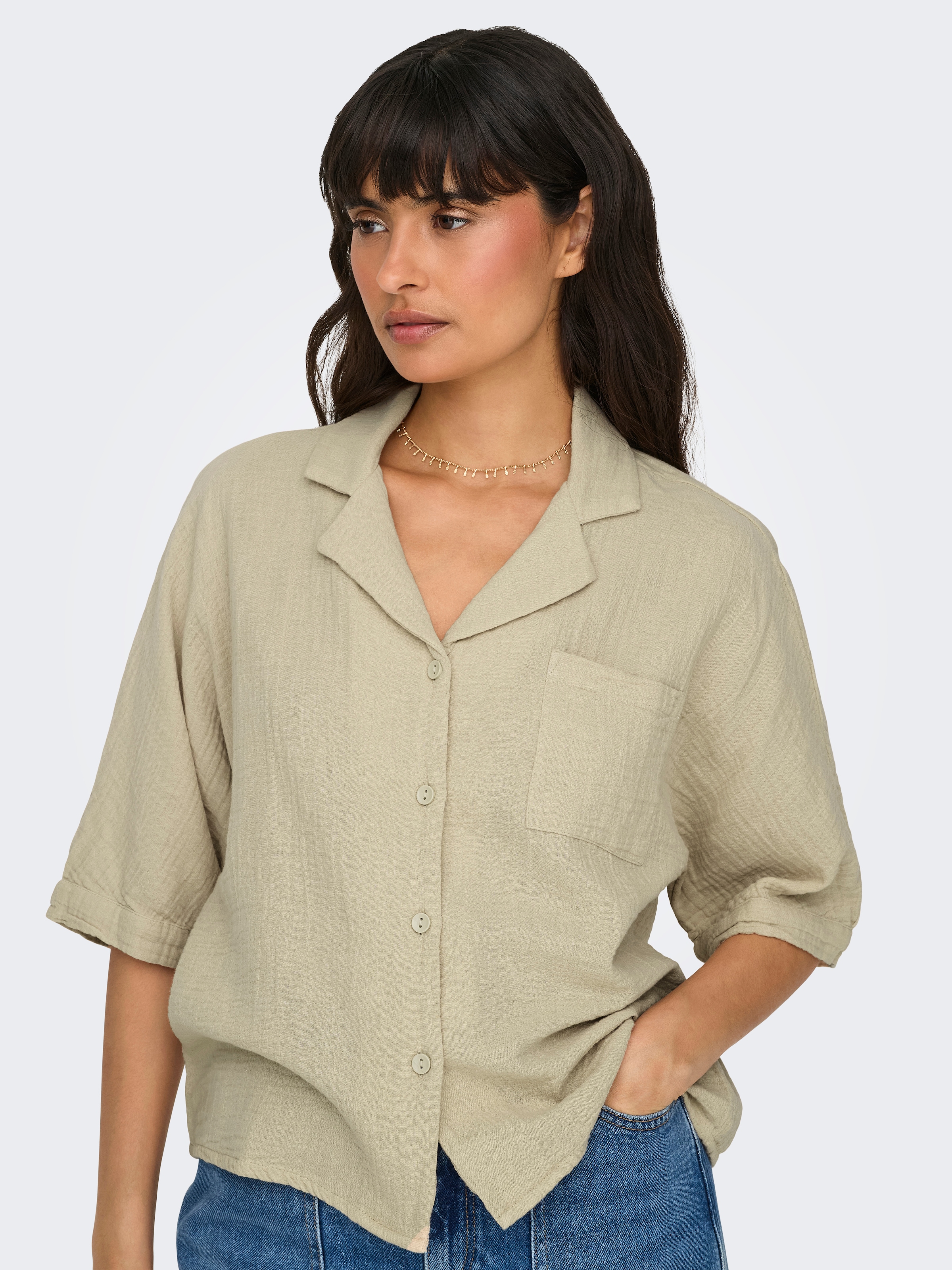 ONLY Blouse à manches courtes »ONLTHYRA LIFE SS SHIRT NOOS WVN«