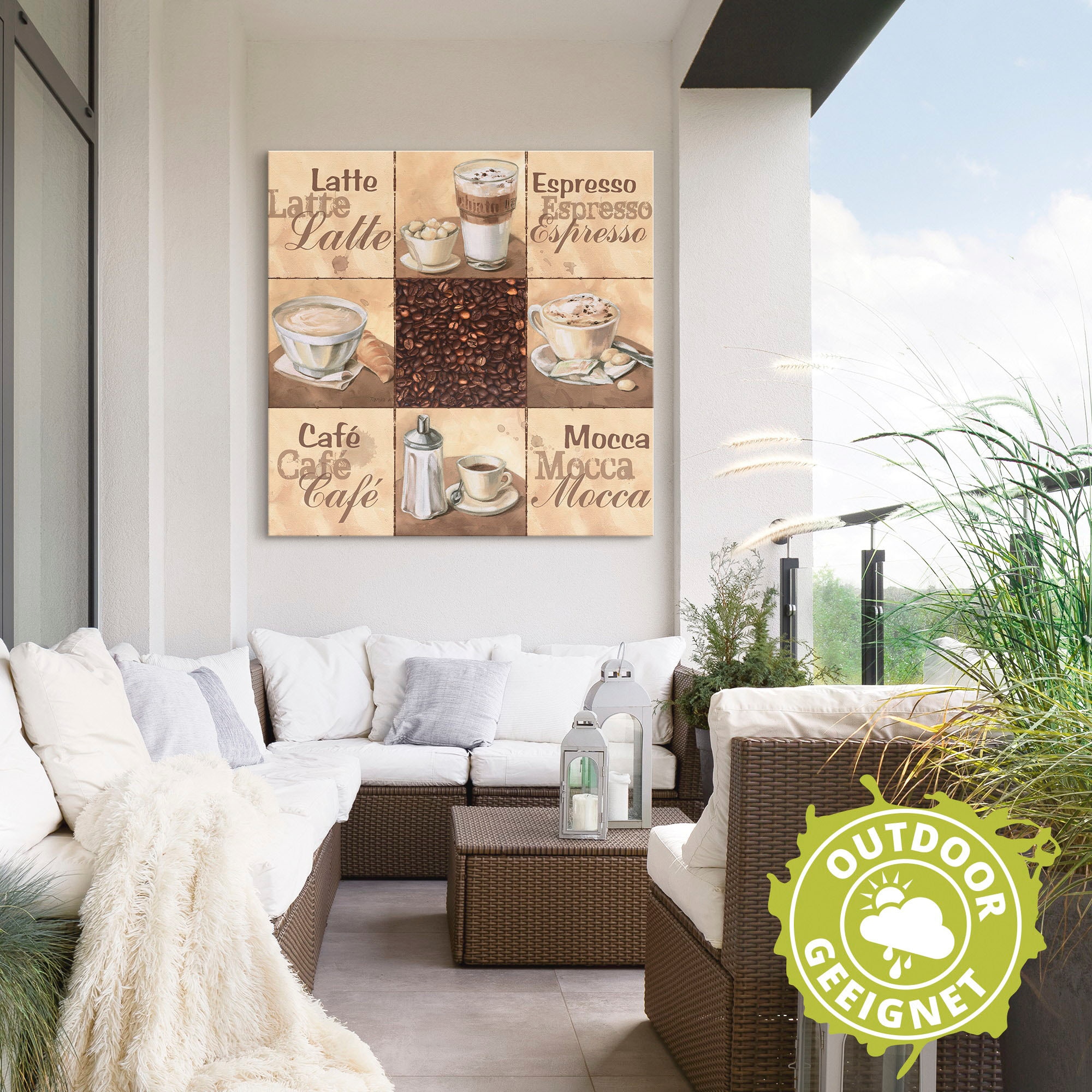 Artland Fresque murale »Kaffee Collage II« 1 cuis tlg. als Alubild, Leinwandbild in verschied. Grössen