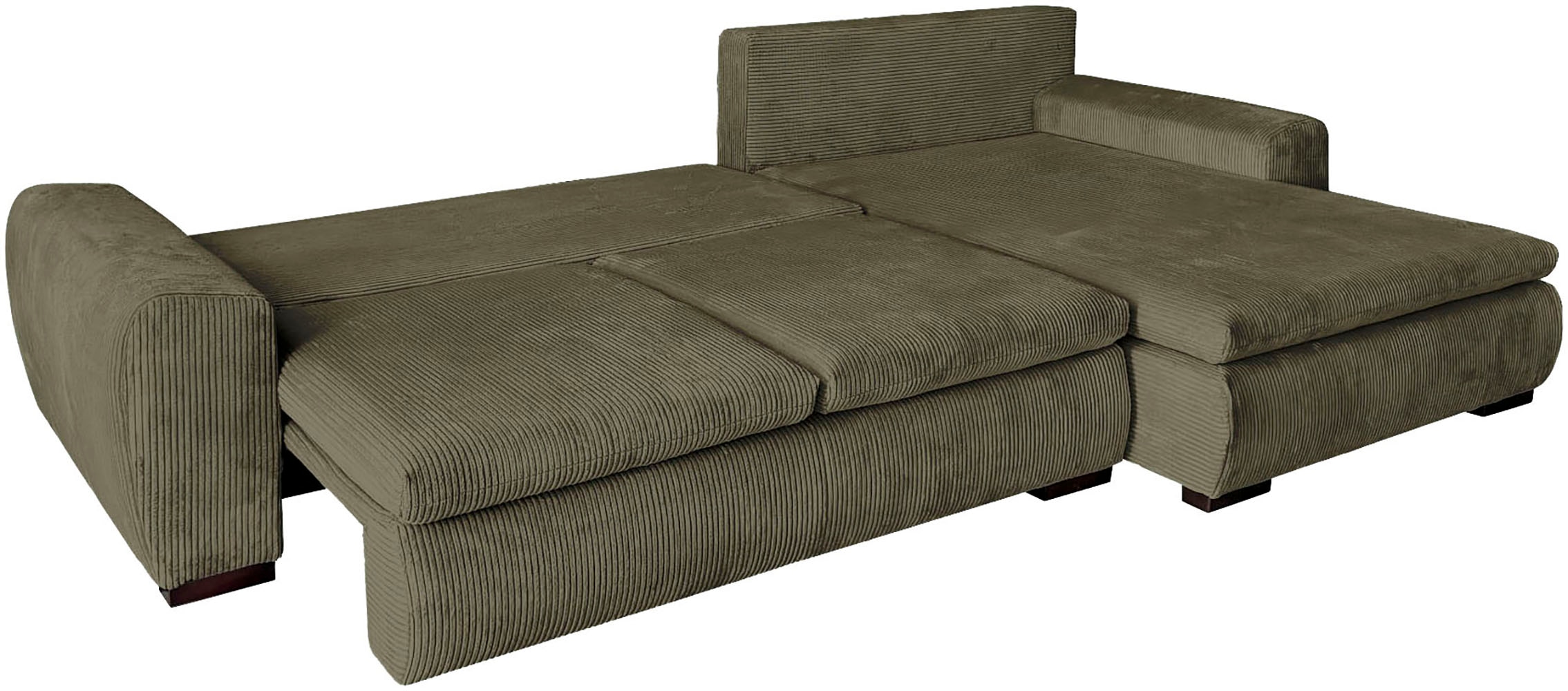Home affaire Canapé d'angle »Cara Mia L-Form, B: 325 cm, XXL-Sofa mit 4 Zierkissen« avec fonction couchage et coffre à lit, surface allongée 145x270 cm