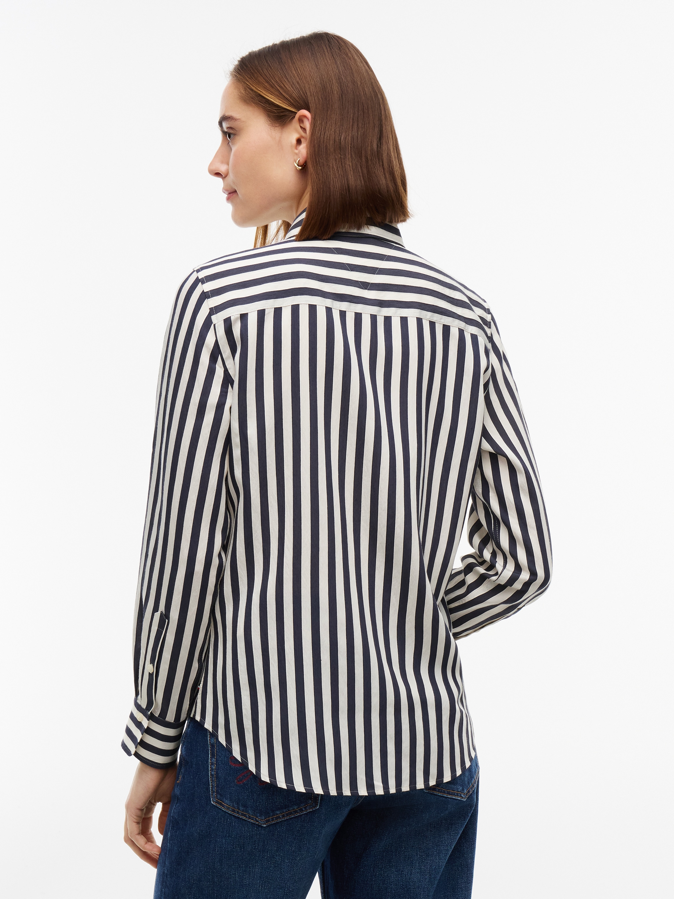 Tommy Hilfiger Blouse à manches longues »FLUID REGULAR STP SHIRT« mélange viscose, coupe régulière