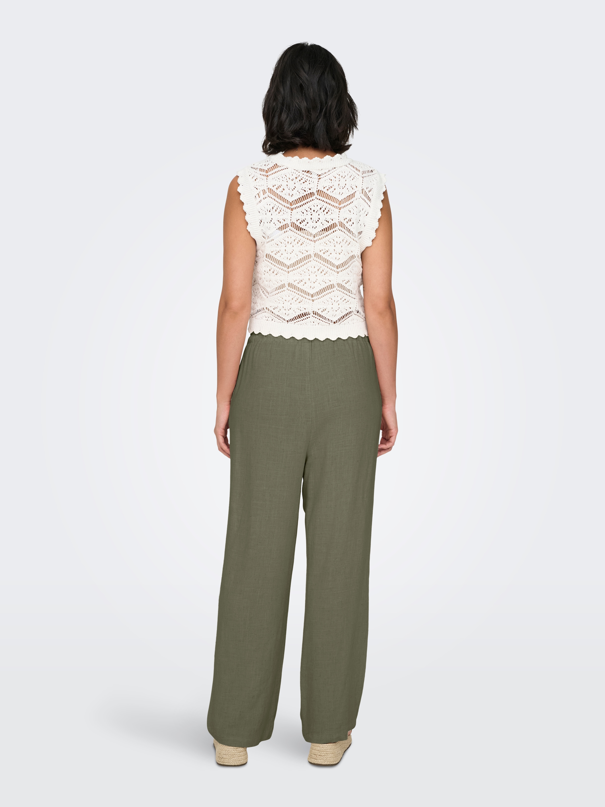 ONLY Schlupfhose »ONLSIESTA MW PULL-UP LINEN BL PNT NOOS«  Viskosemischung