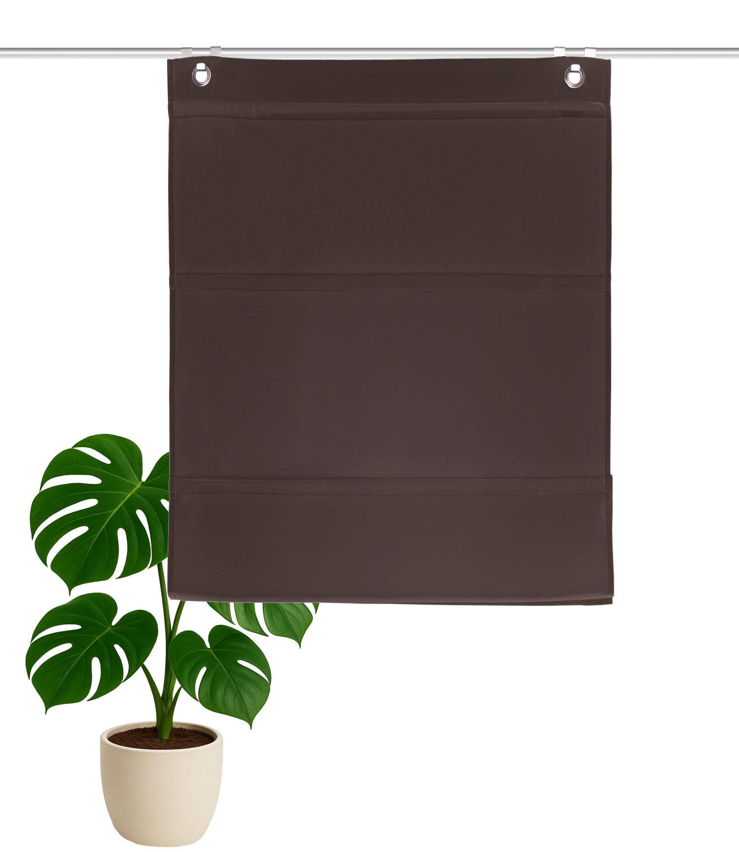 HOME WOHNIDEEN Store magnétique »ABELIA« mit Suspension du crochet Sans perçage ni vissage Uni
