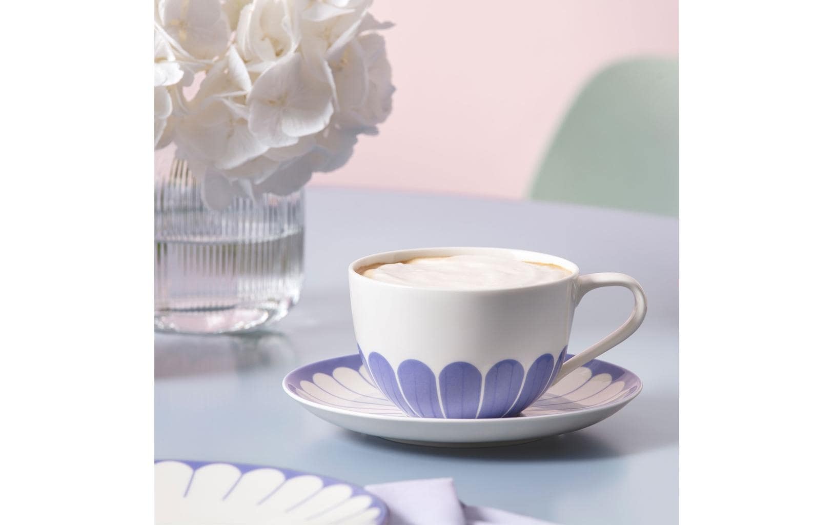 Villeroy & Boch Untertasse »Fleur 6 Stück« Elegante Unterlage für Frühstücks- und Cappuccinotassen